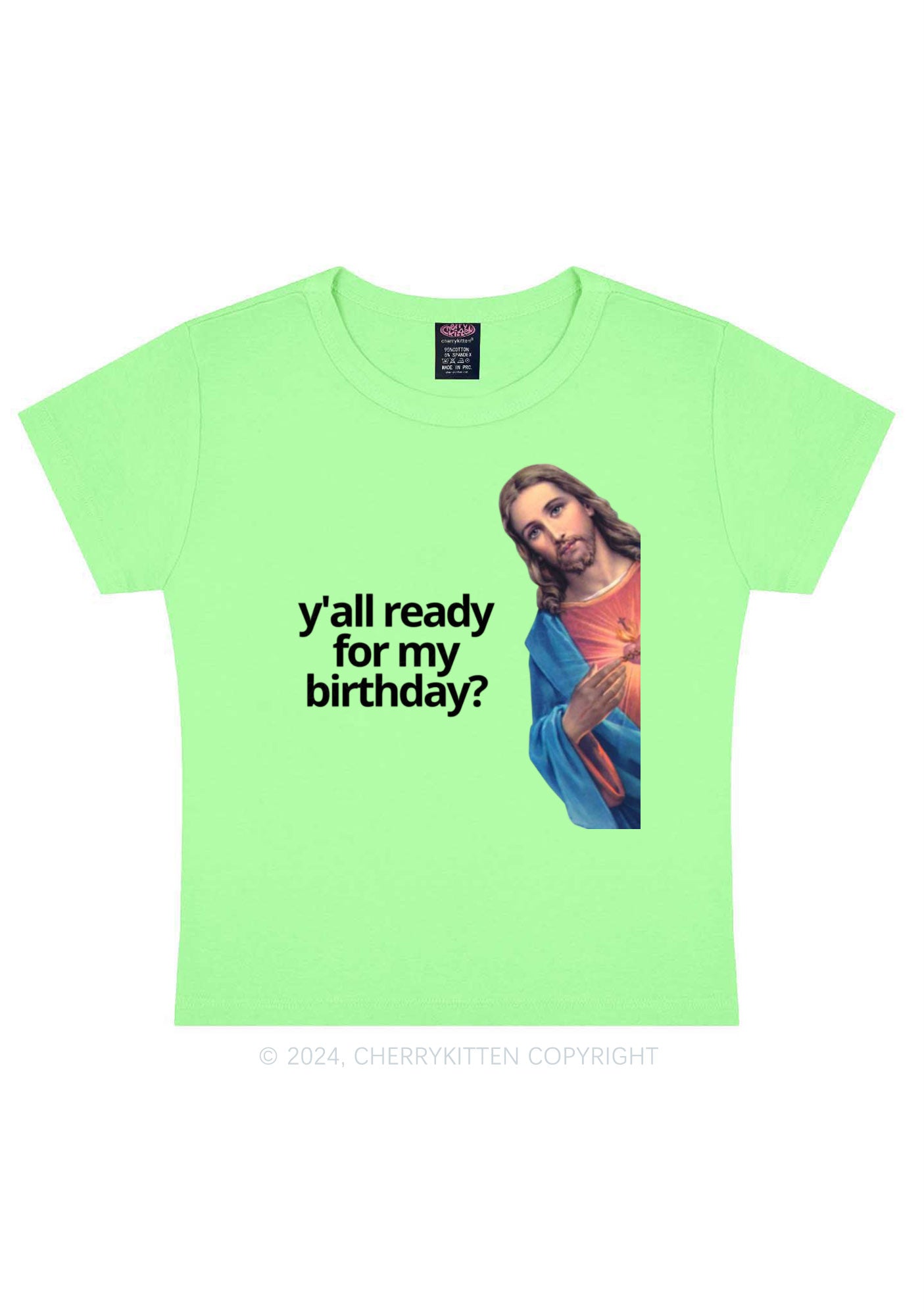 Christmas Jesus Birthday Y2K Baby Tee Cherrykitten