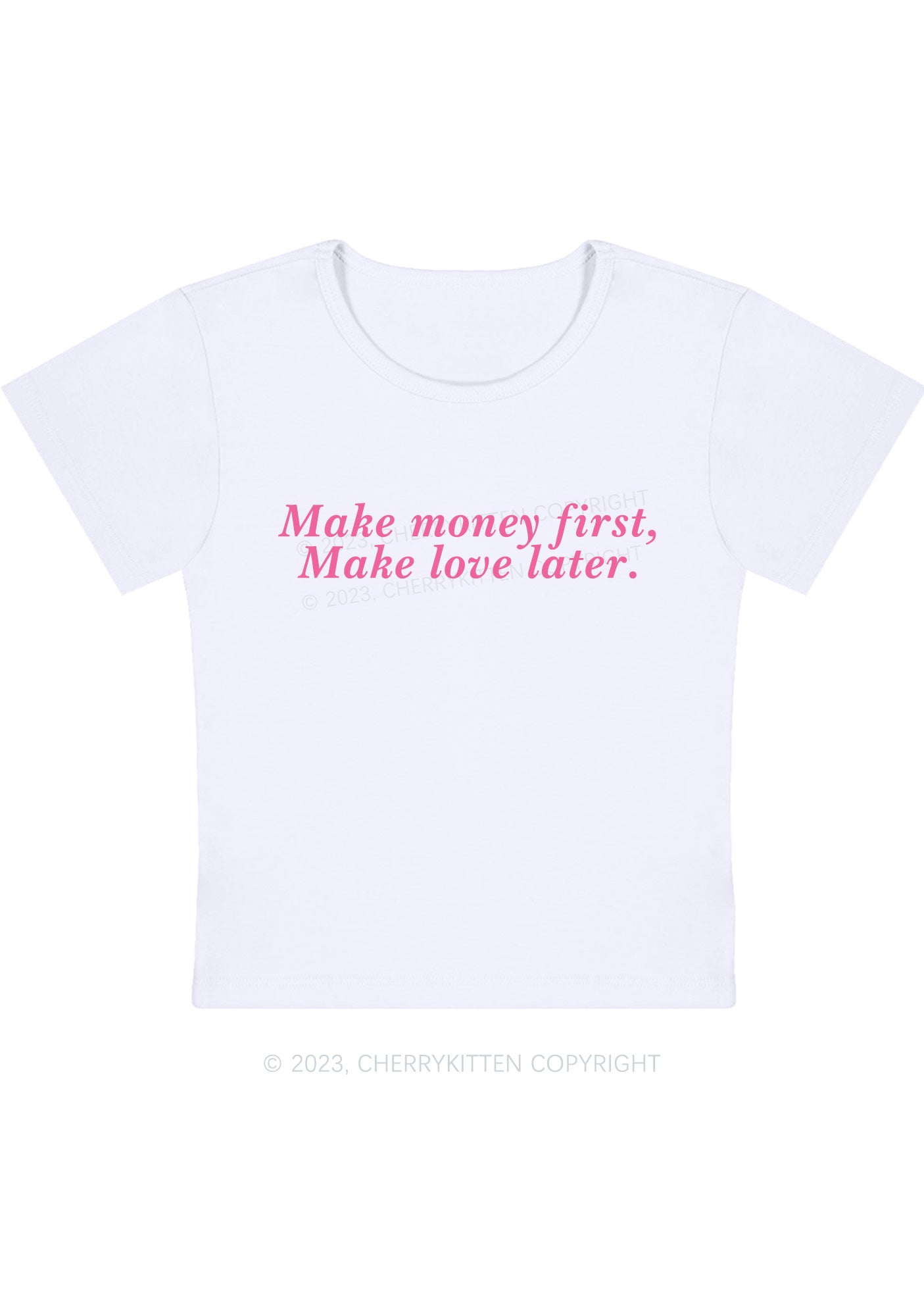 Curvy Make Money First Baby Tee Cherrykitten