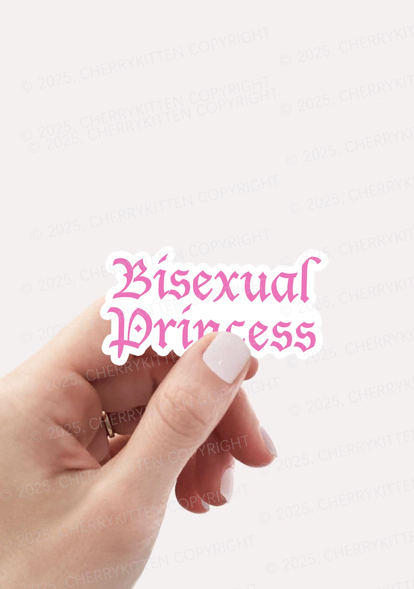 Bisexual Princess Pride 1Pc Y2K Sticker Cherrykitten