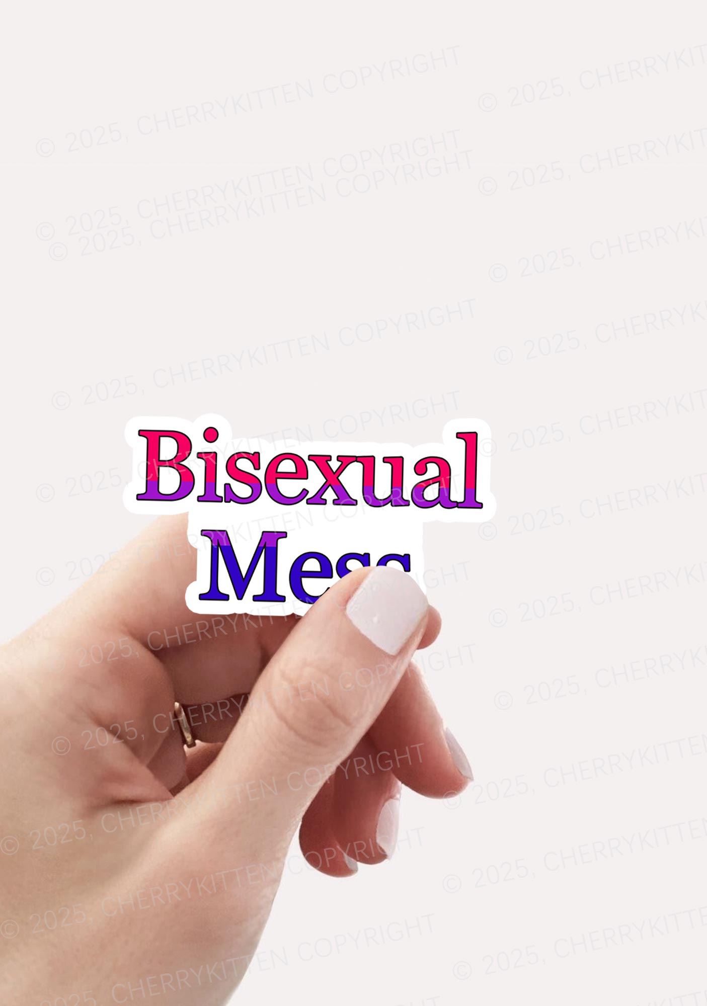 Bisexual Mess Pride 1Pc Y2K Sticker Cherrykitten