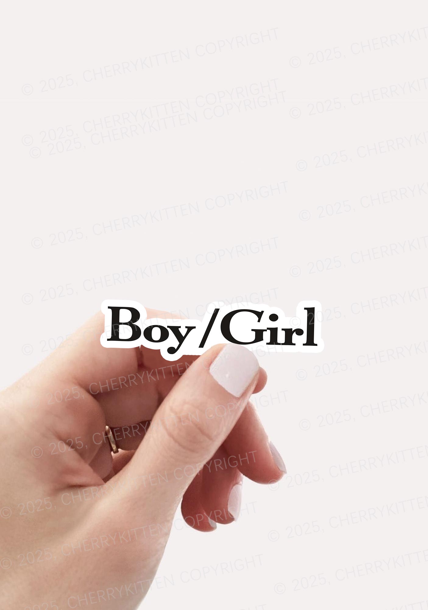 Boy Or Girl Pride 1Pc Y2K Sticker Cherrykitten