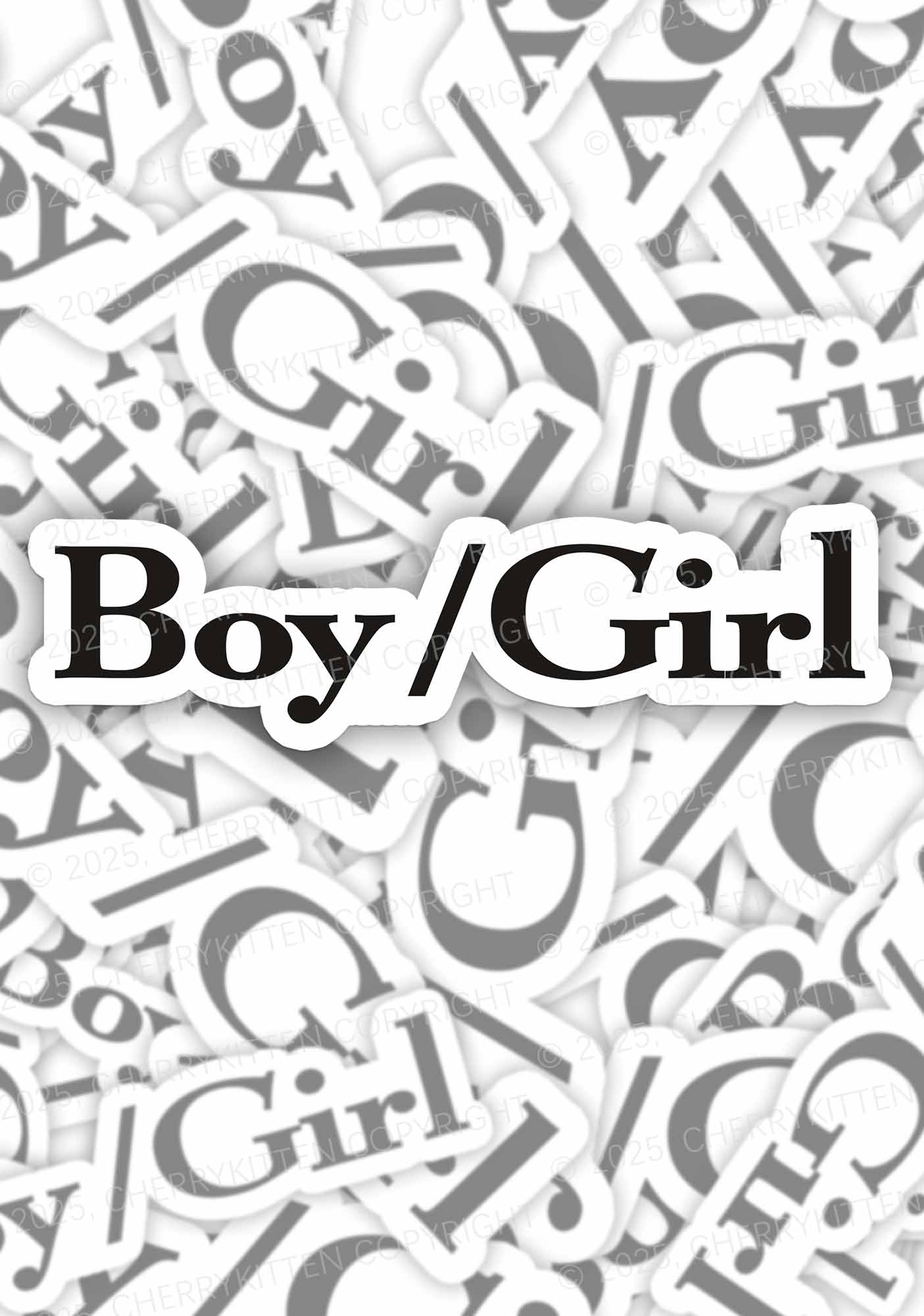 Boy Or Girl Pride 1Pc Y2K Sticker Cherrykitten