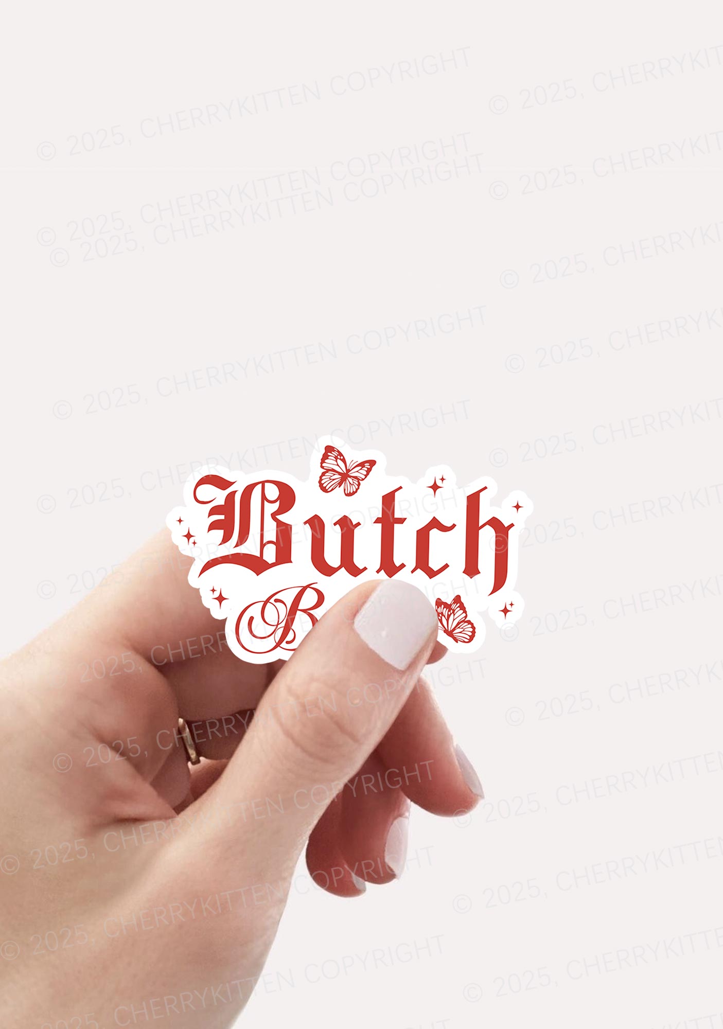 Butch Bait Pride 1Pc Y2K Sticker Cherrykitten