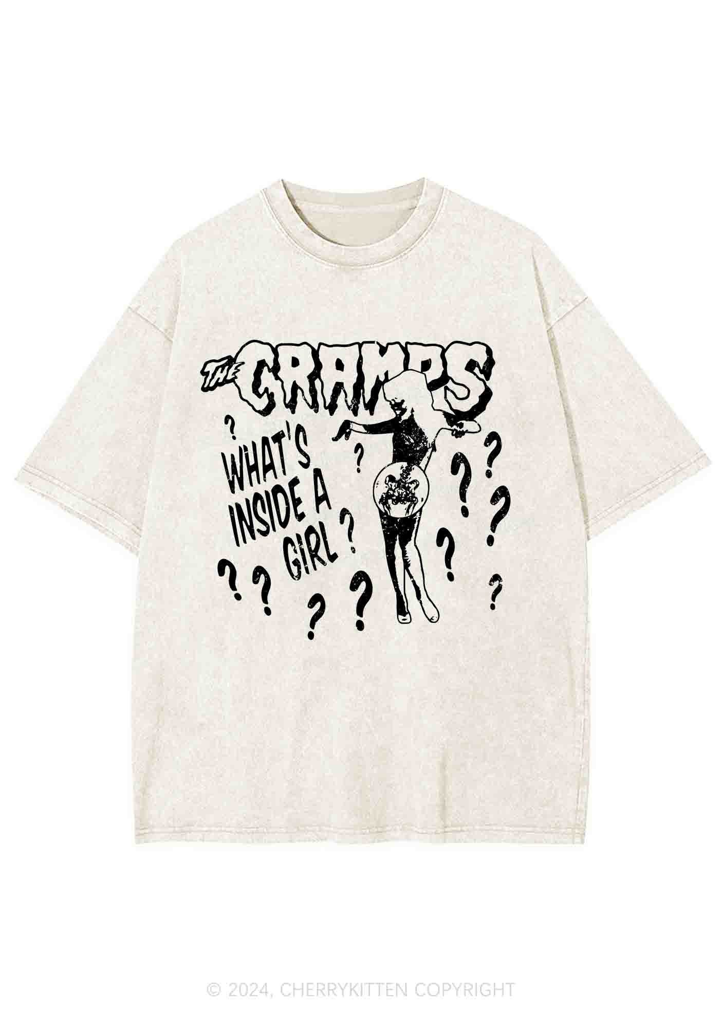 What's Inside A Girl Y2K Washed Tee Cherrykitten