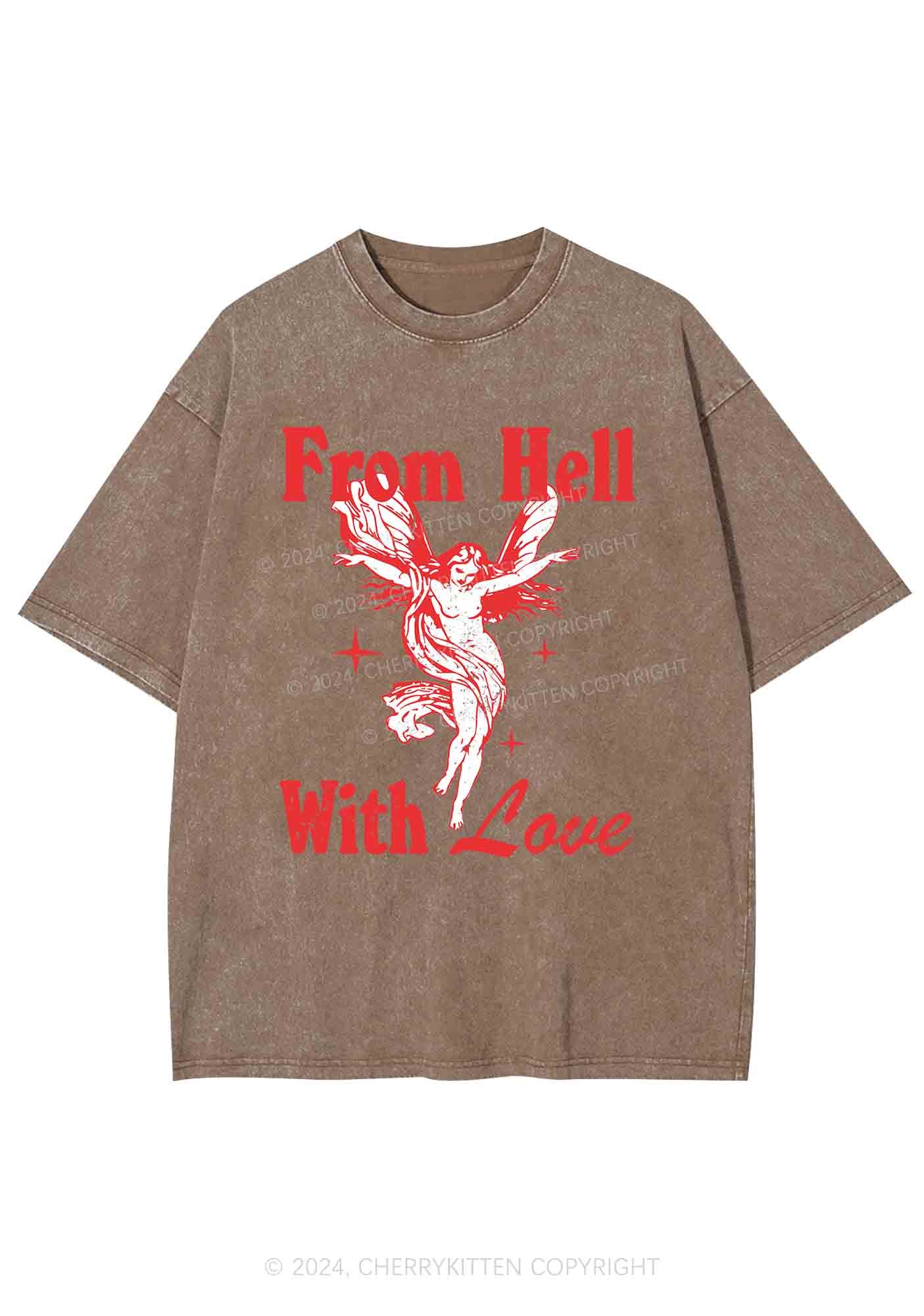 From Hall With Love Y2K Washed Tee Cherrykitten