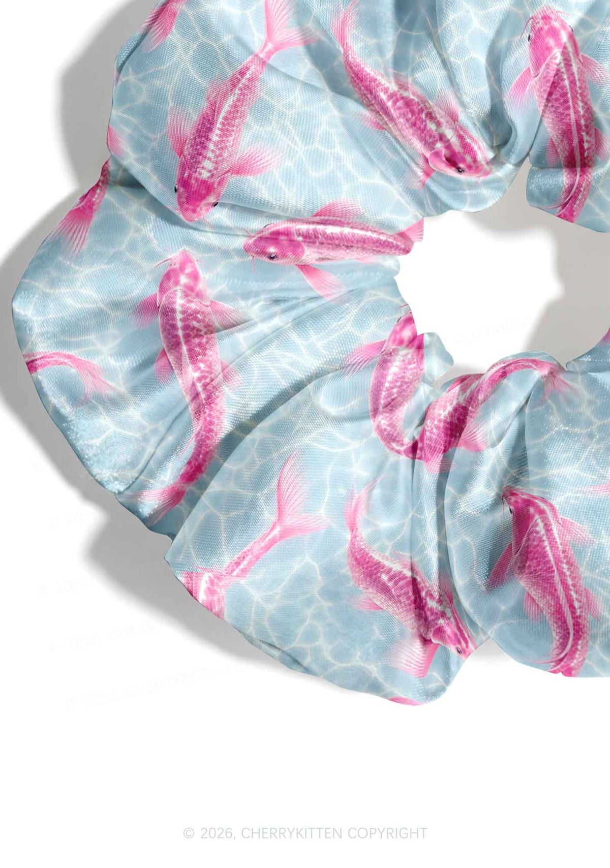 Pink Koi Fish Y2K Hair Scrunchie Cherrykitten