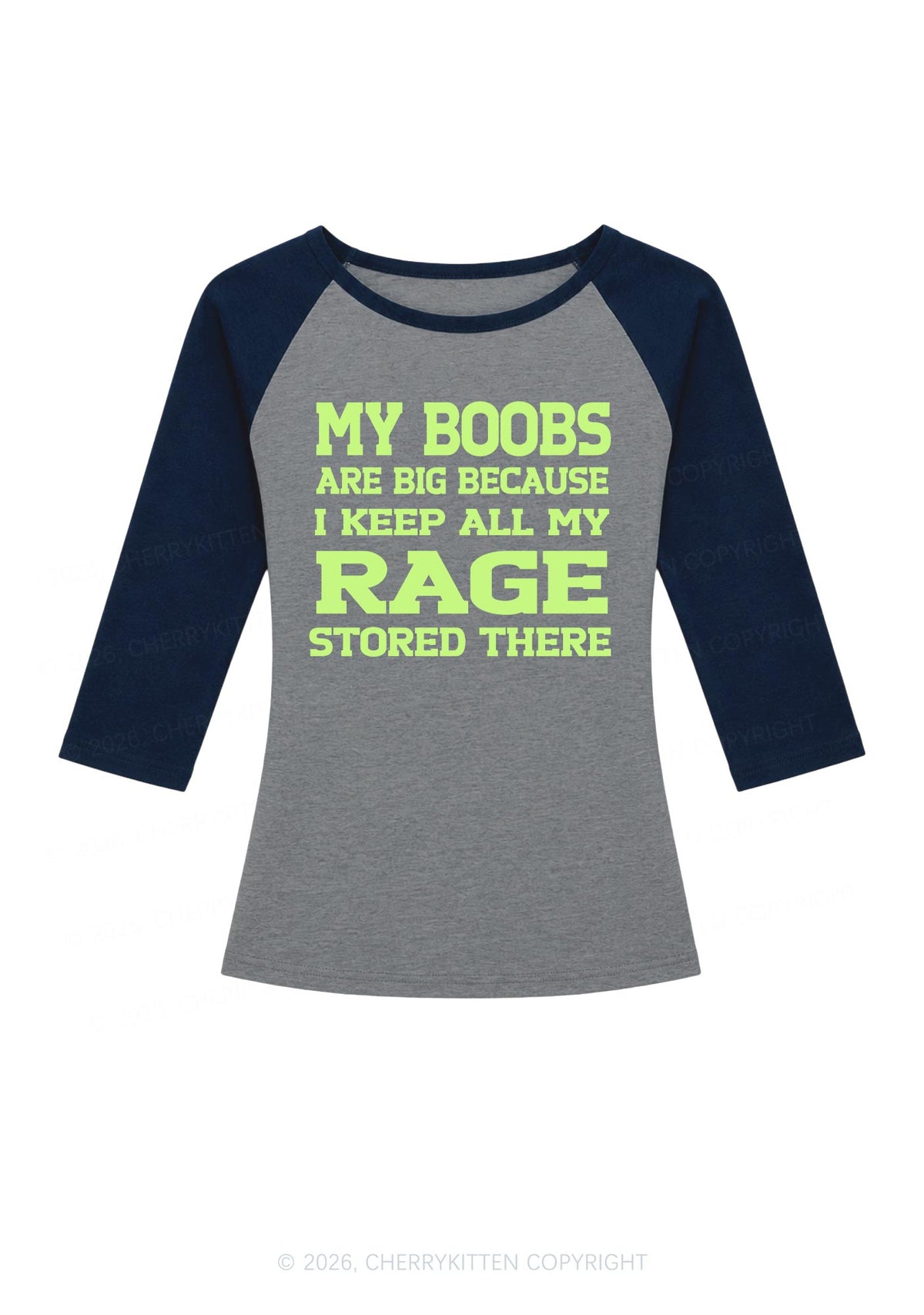 My Bxxbs Rage Y2K Raglan Sleeve Crop Top Cherrykitten