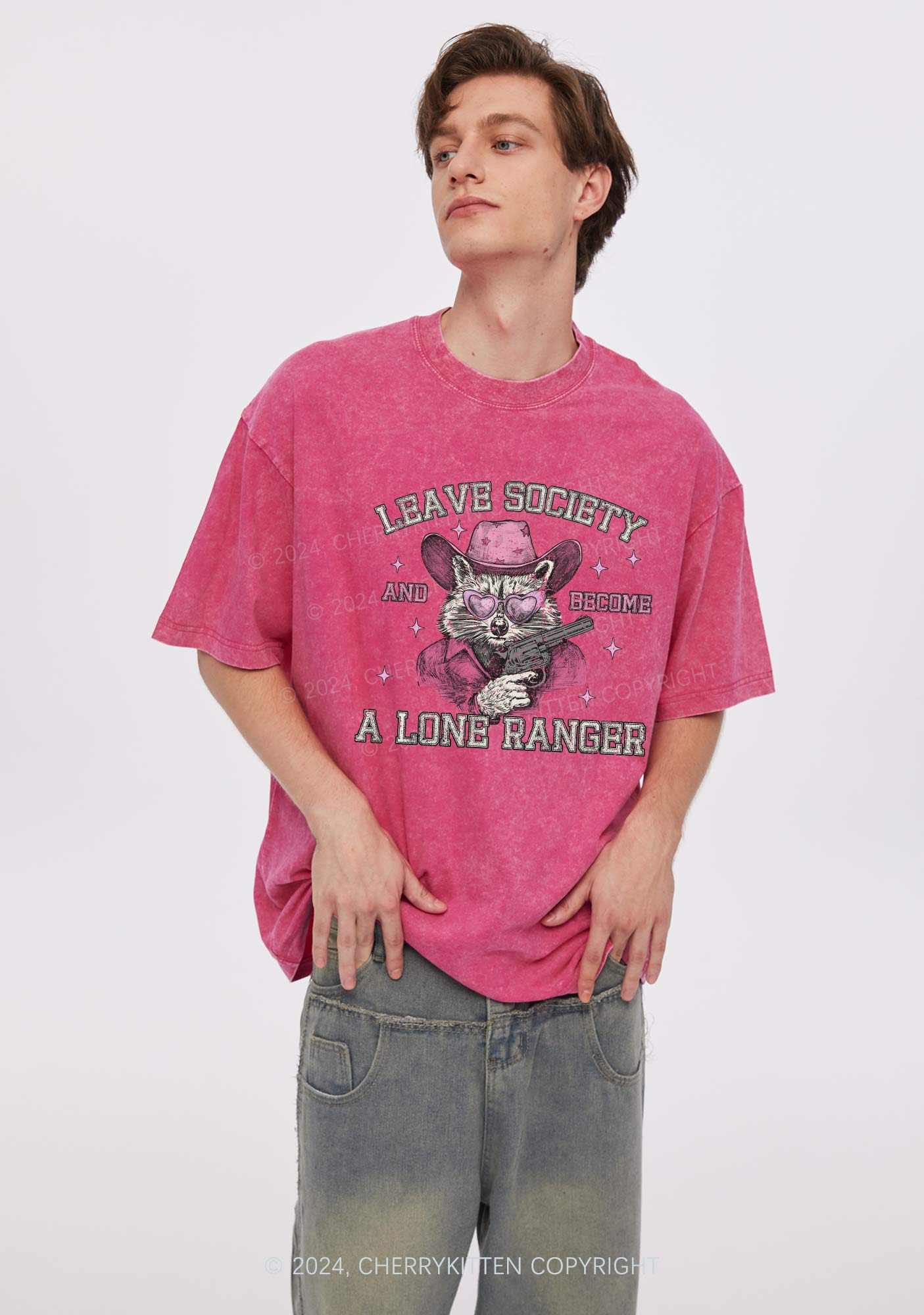 Leave Society Y2K Washed Tee Cherrykitten