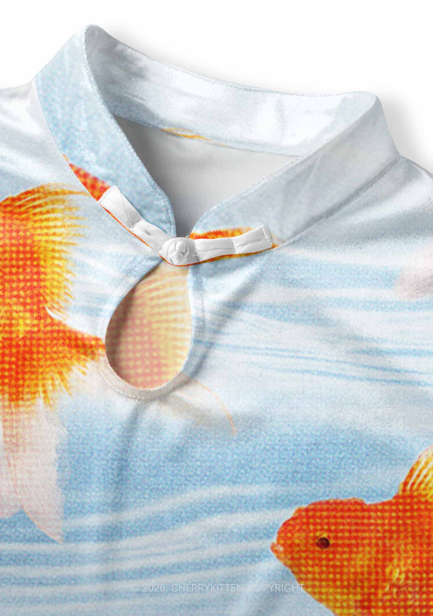Goldfish Y2K Cheongsam Mini Dress Cherrykitten