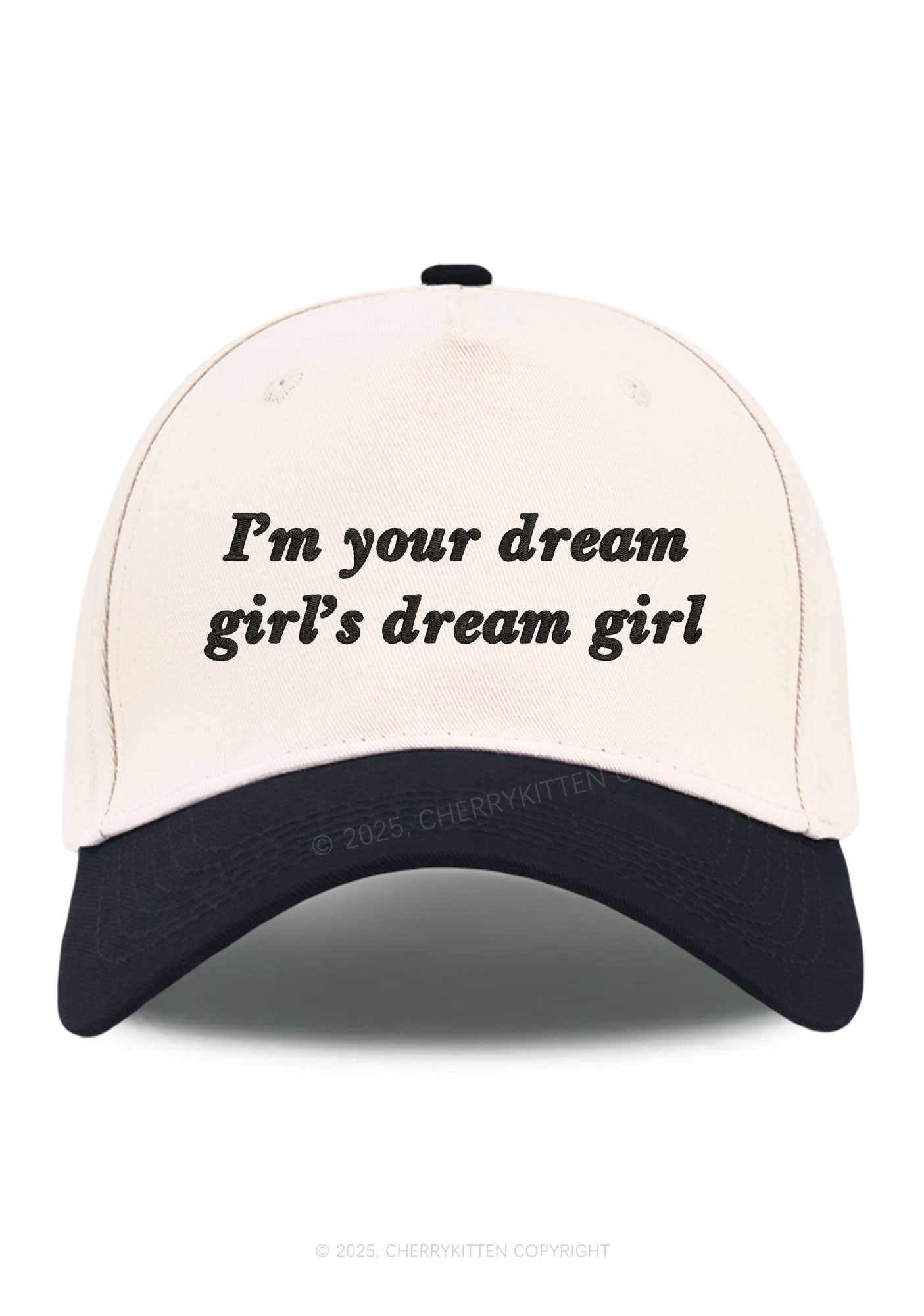 Embroidered Dream Girl Pride Y2K Color Block Baseball Cap Cherrykitten