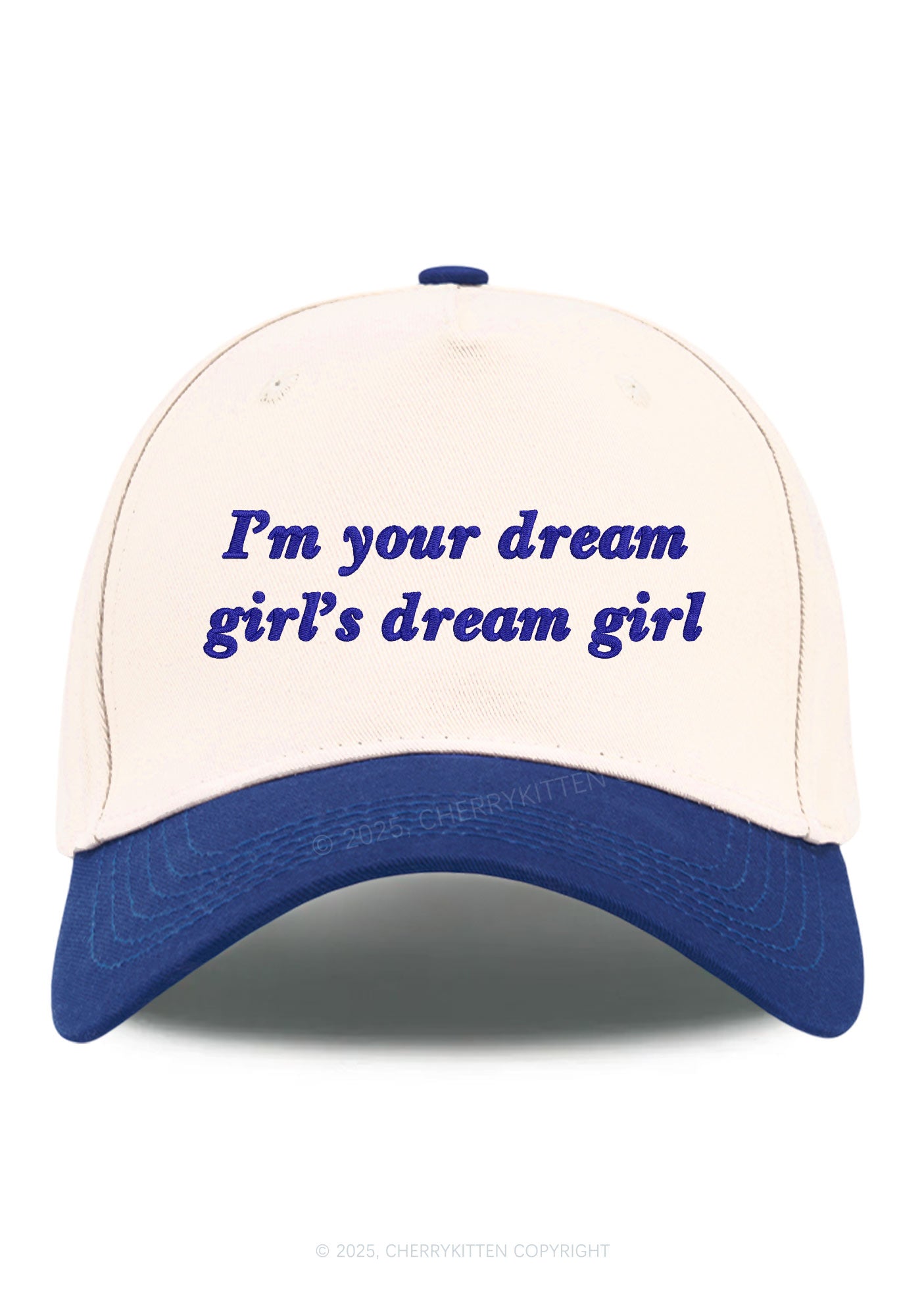 Embroidered Dream Girl Pride Y2K Color Block Baseball Cap Cherrykitten