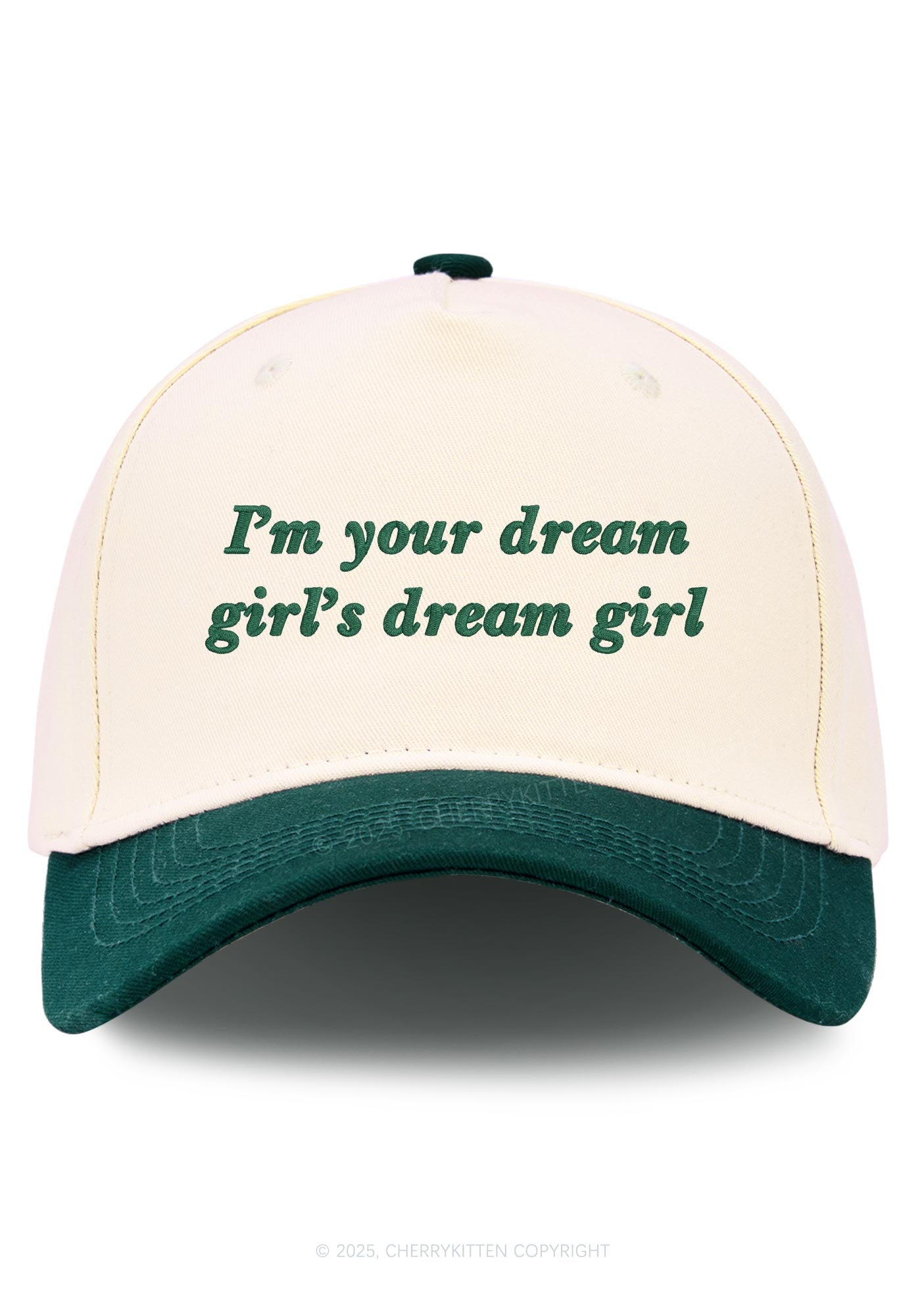 Embroidered Dream Girl Pride Y2K Color Block Baseball Cap Cherrykitten