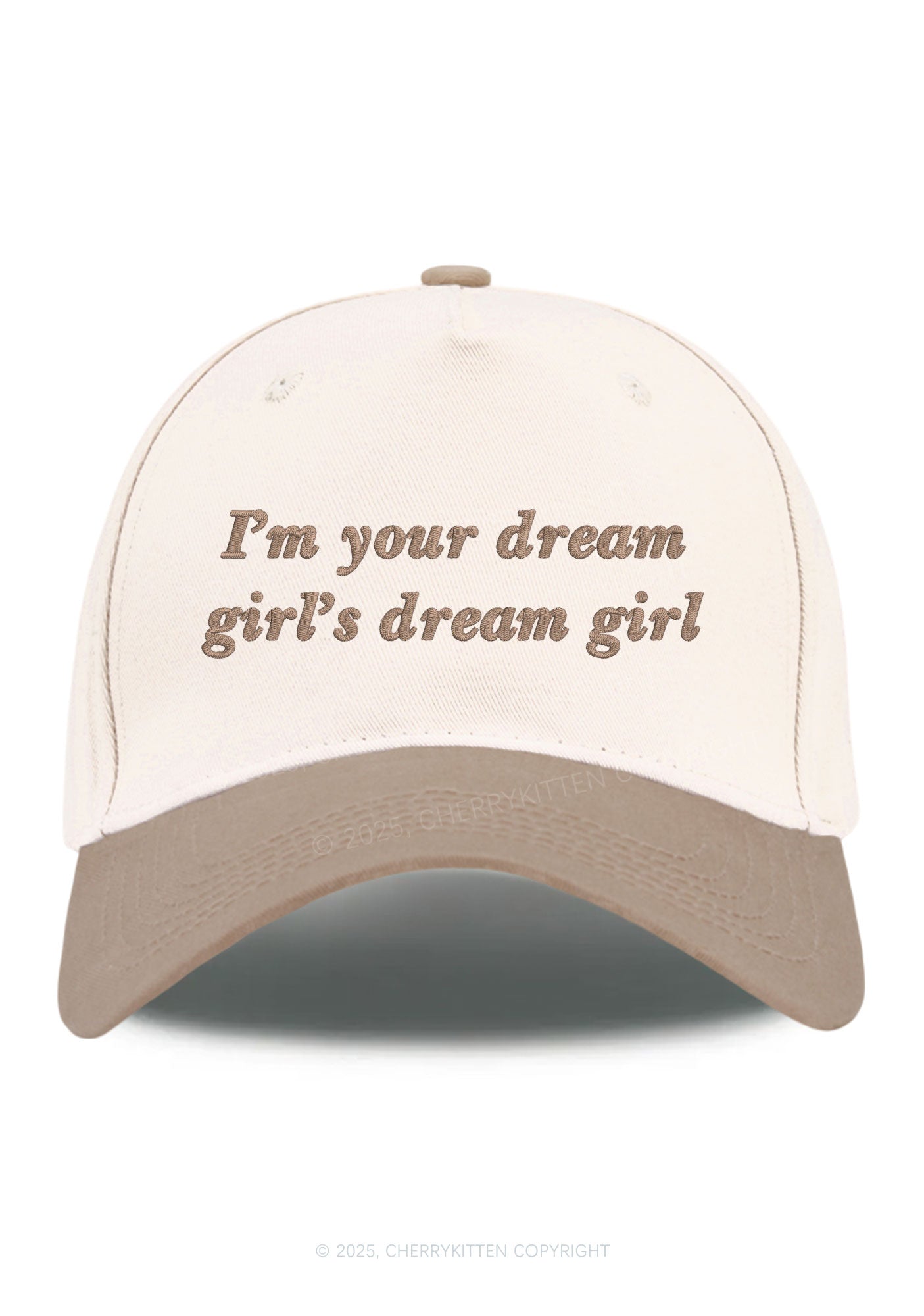 Embroidered Dream Girl Pride Y2K Color Block Baseball Cap Cherrykitten