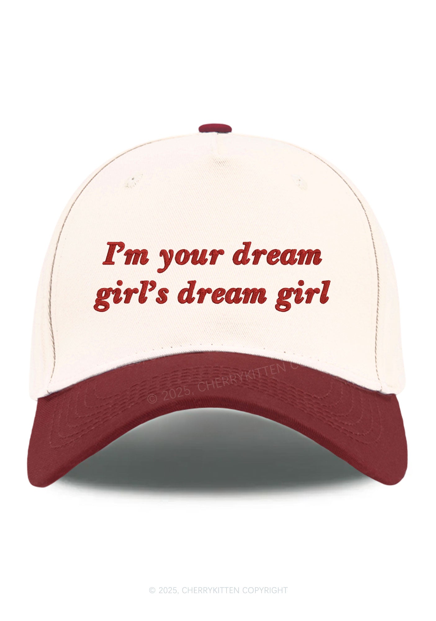 Embroidered Dream Girl Pride Y2K Color Block Baseball Cap Cherrykitten
