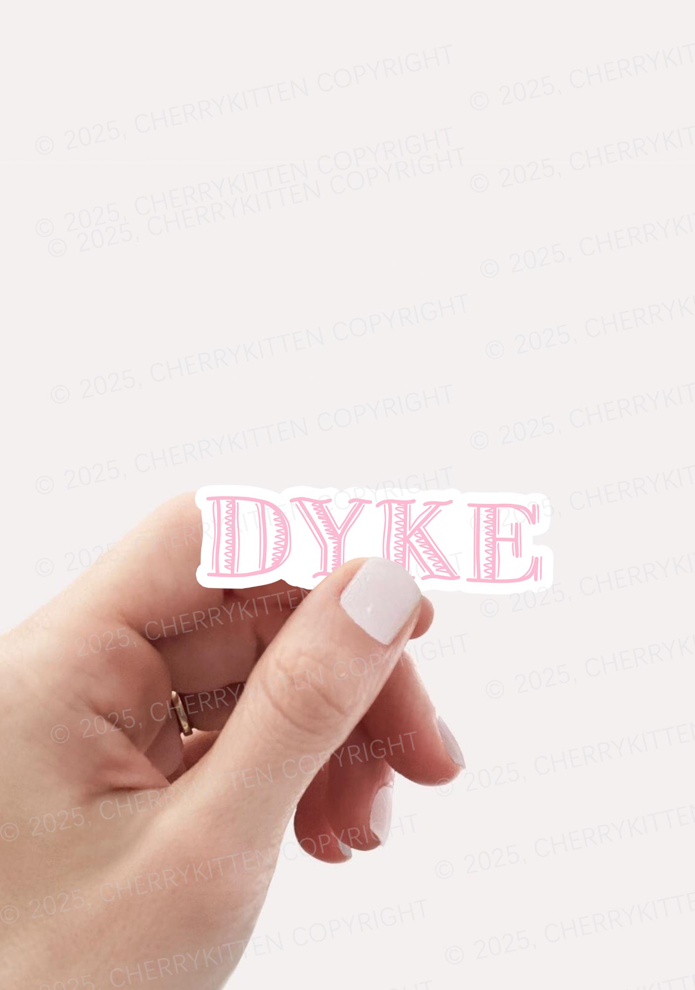 DYKE Pride 1Pc Y2K Sticker Cherrykitten