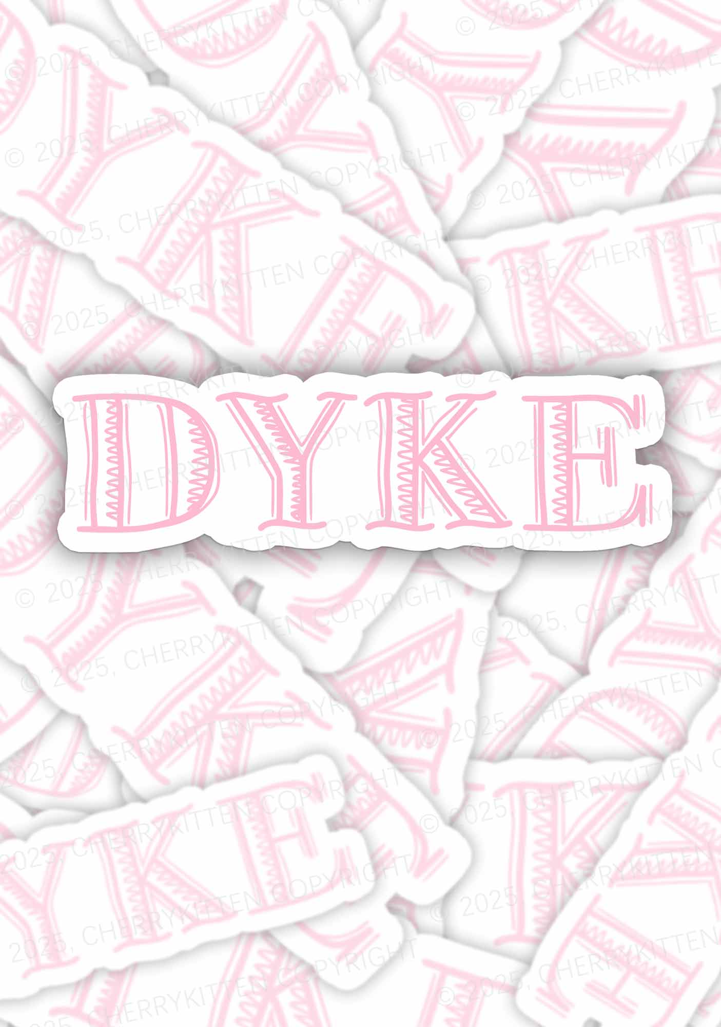 DYKE Pride 1Pc Y2K Sticker Cherrykitten