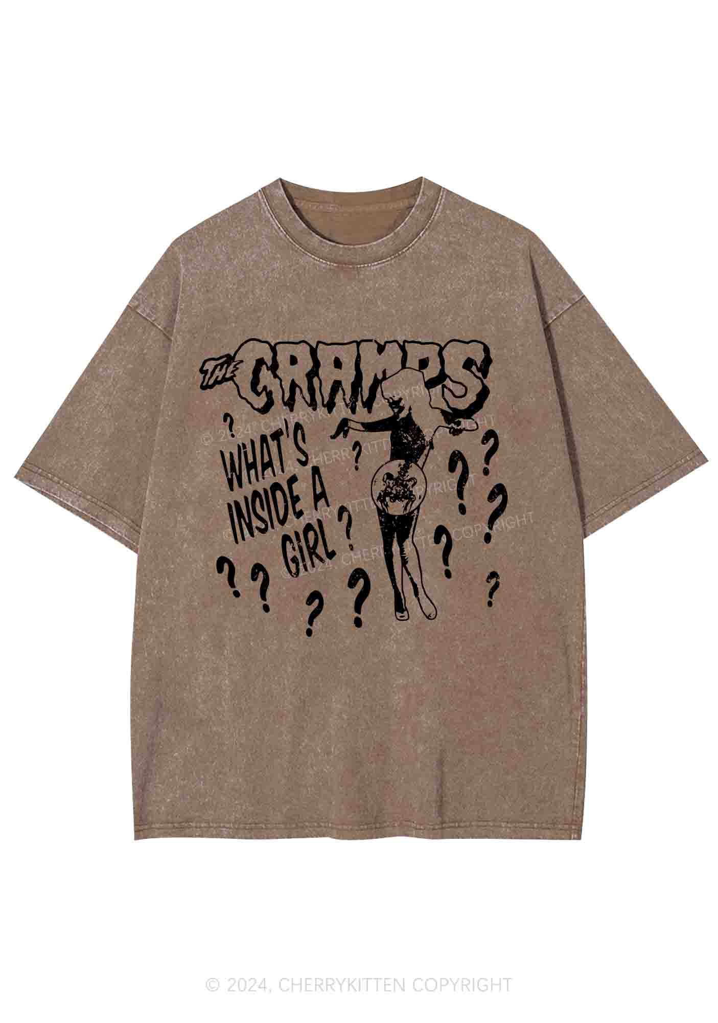 What's Inside A Girl Y2K Washed Tee Cherrykitten
