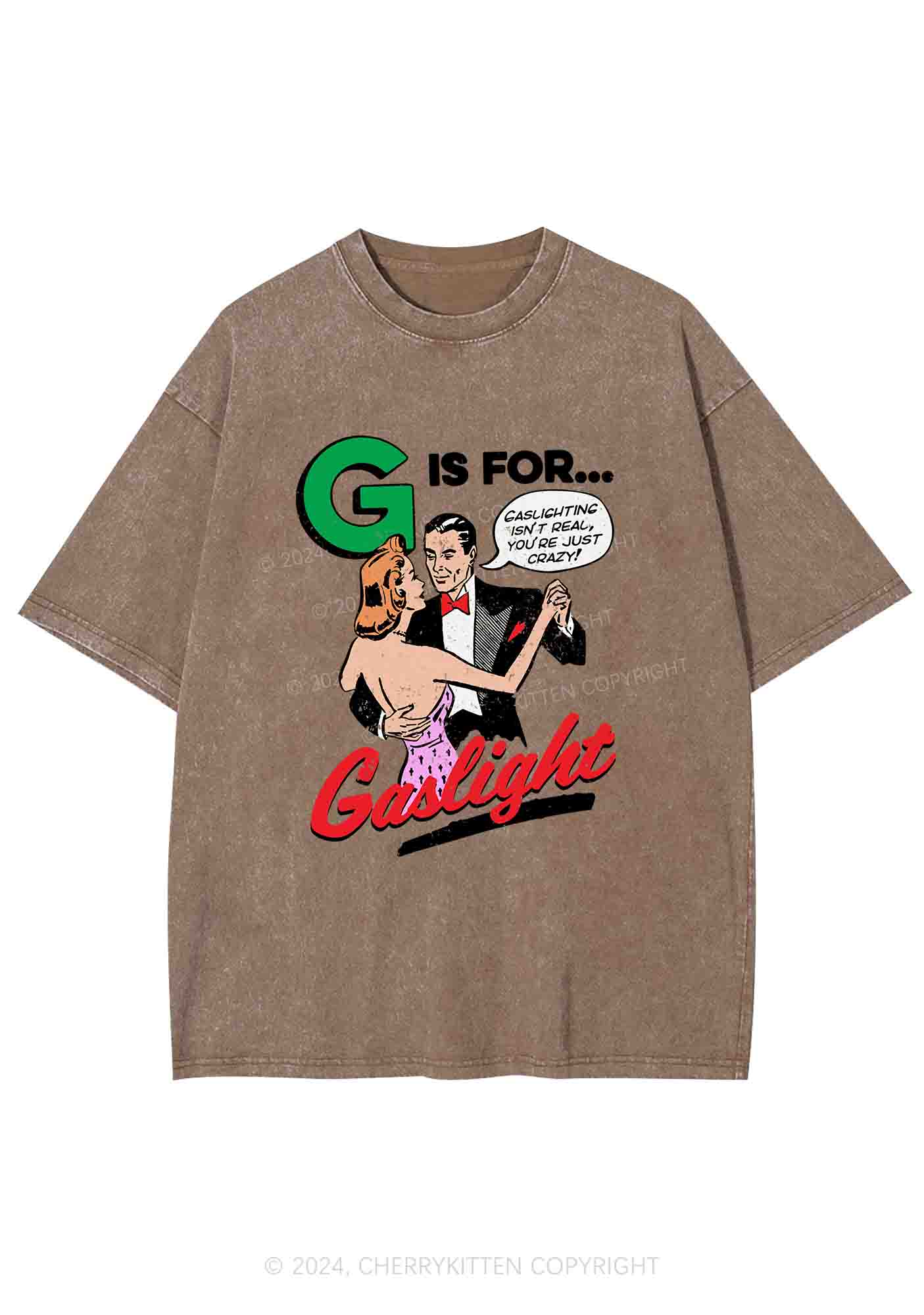 G Is For Gaslight Y2K Washed Tee Cherrykitten