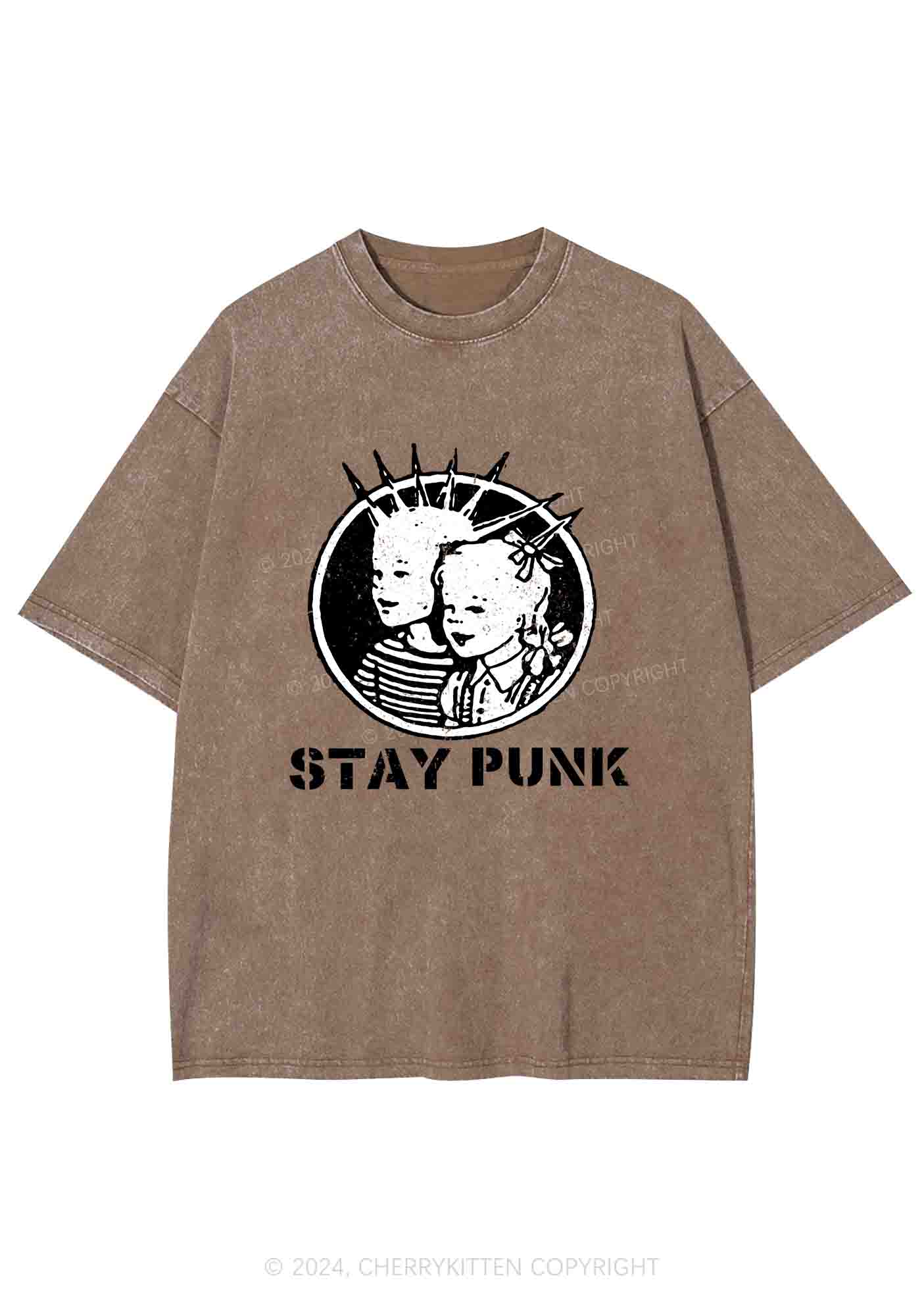 Kids Stay Punk Y2K Washed Tee Cherrykitten