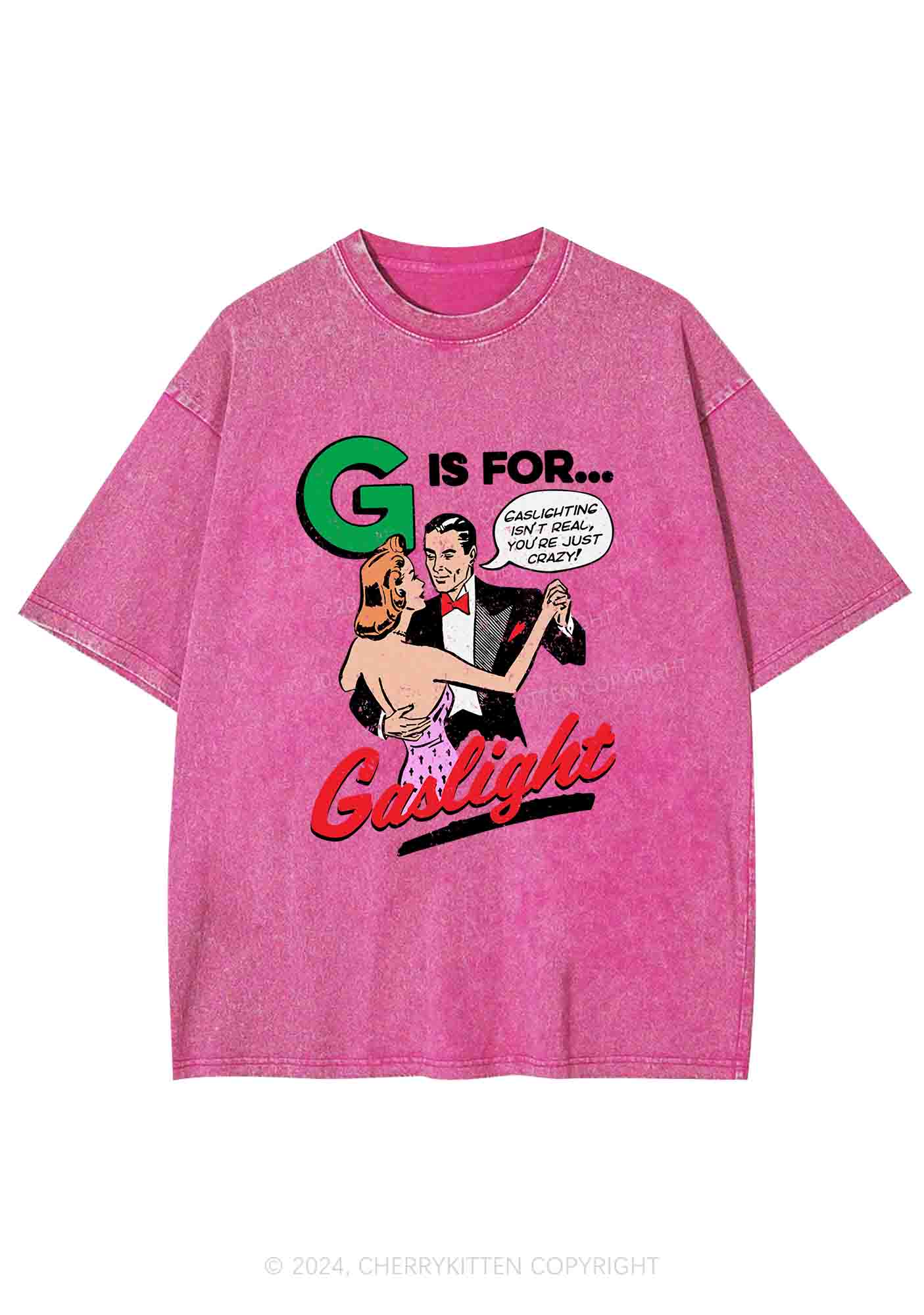 G Is For Gaslight Y2K Washed Tee Cherrykitten
