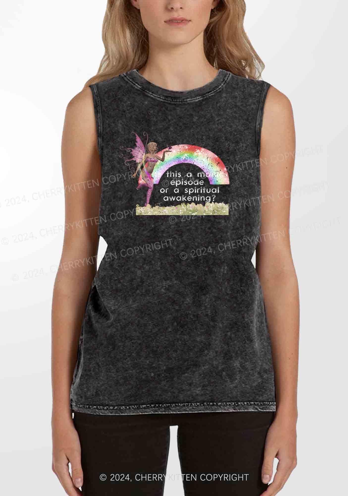 A Manic Episode Y2K Washed Tank Cherrykitten