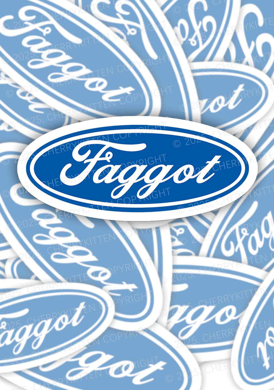 Faggot Pride 1Pc Y2K Sticker Cherrykitten