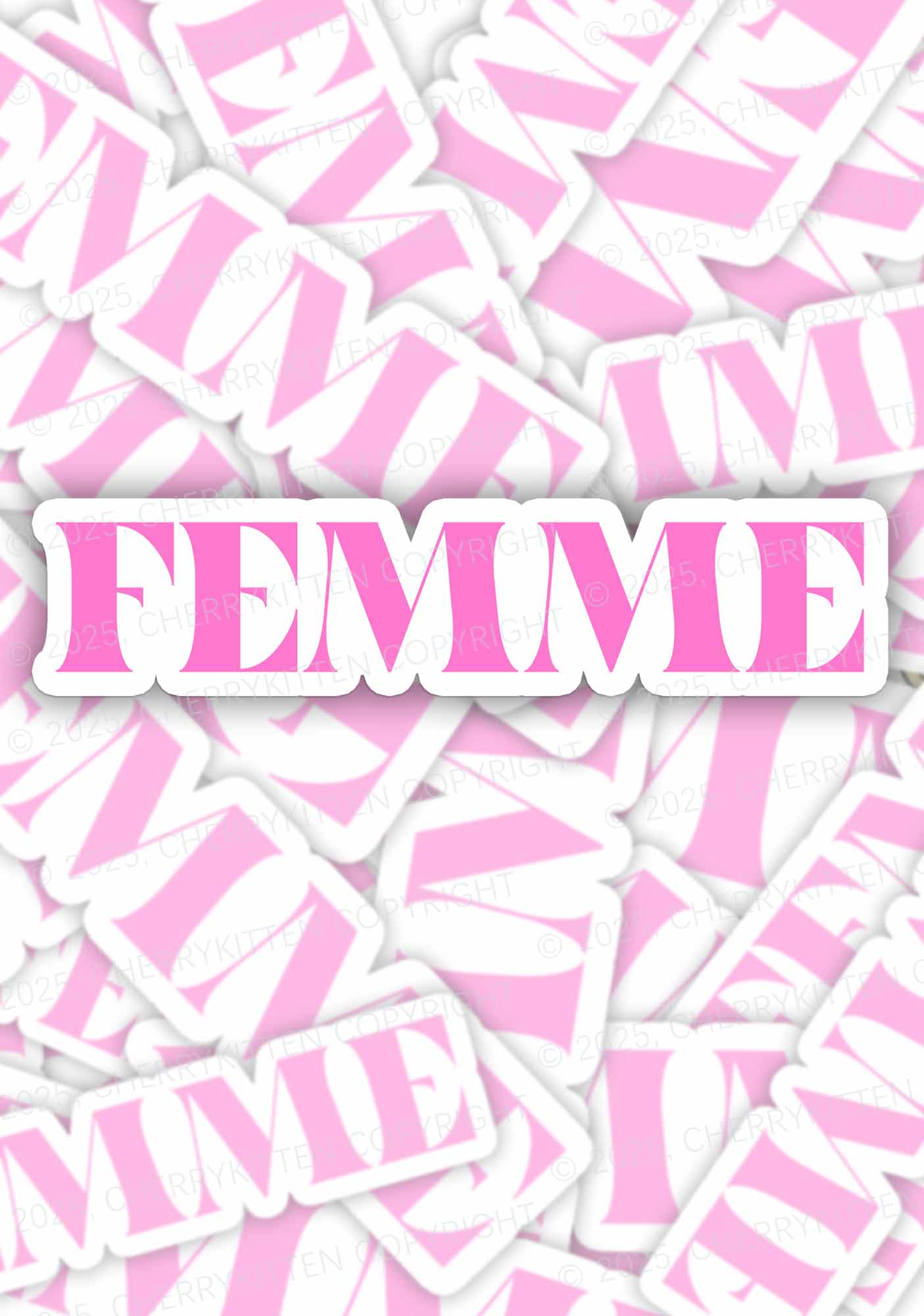 Femme Pride 1Pc Y2K Sticker Cherrykitten
