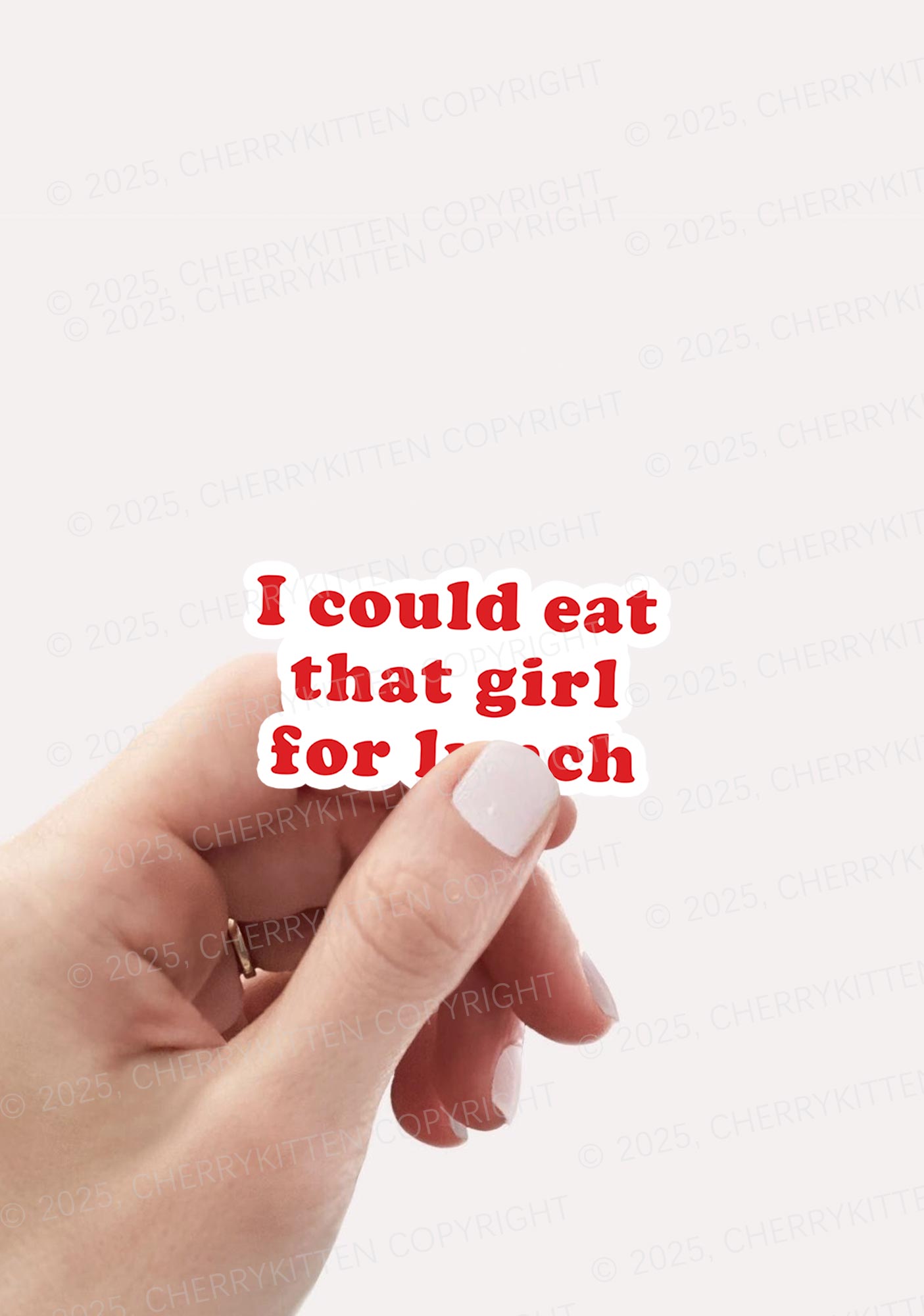 Eat That Girl For Lunch Pride 1Pc Y2K Sticker Cherrykitten