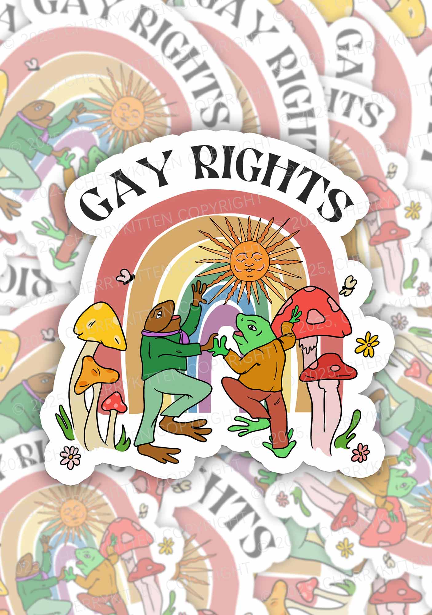 Gay Rights Pride 1Pc Y2K Sticker Cherrykitten
