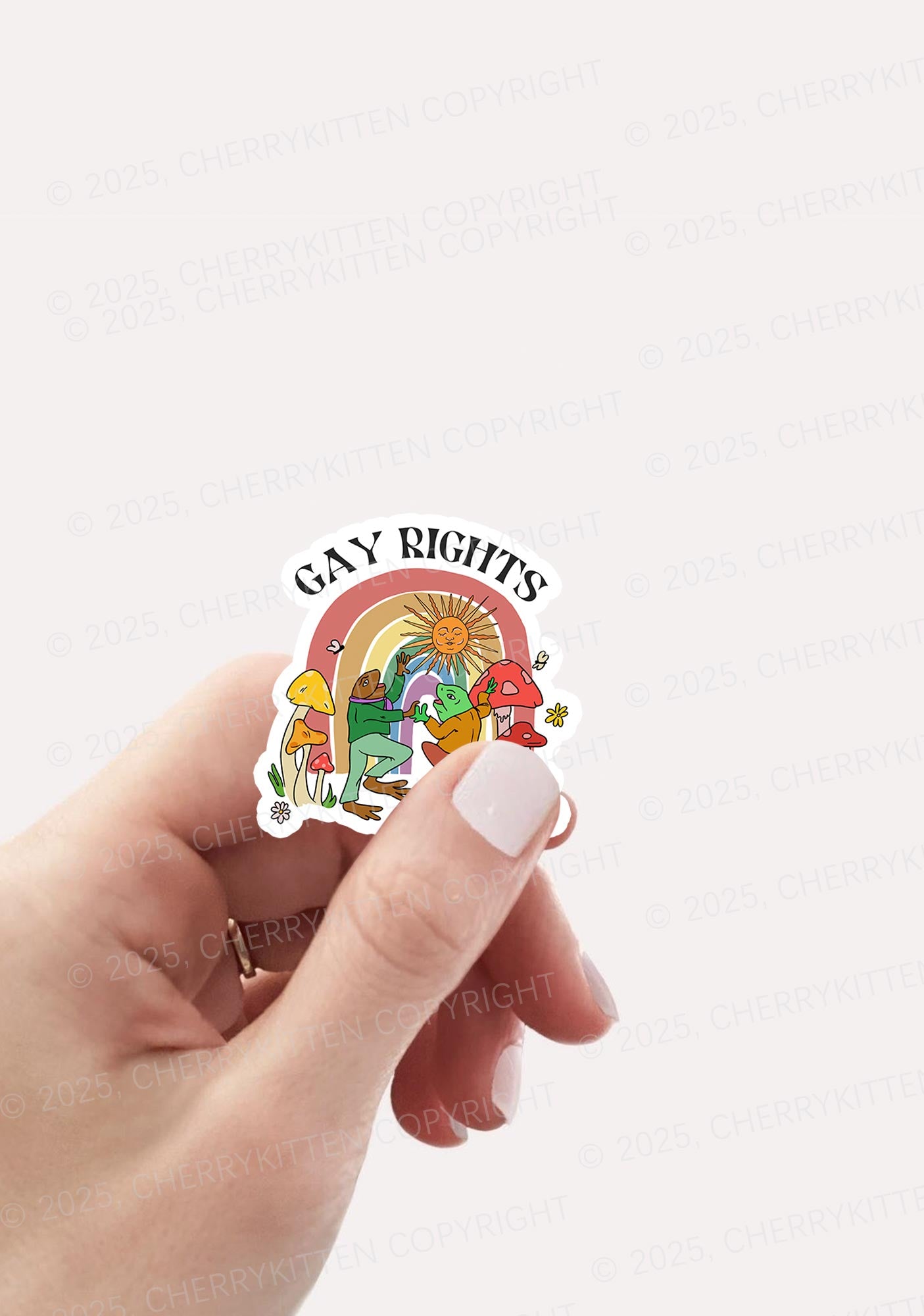 Gay Rights Pride 1Pc Y2K Sticker Cherrykitten
