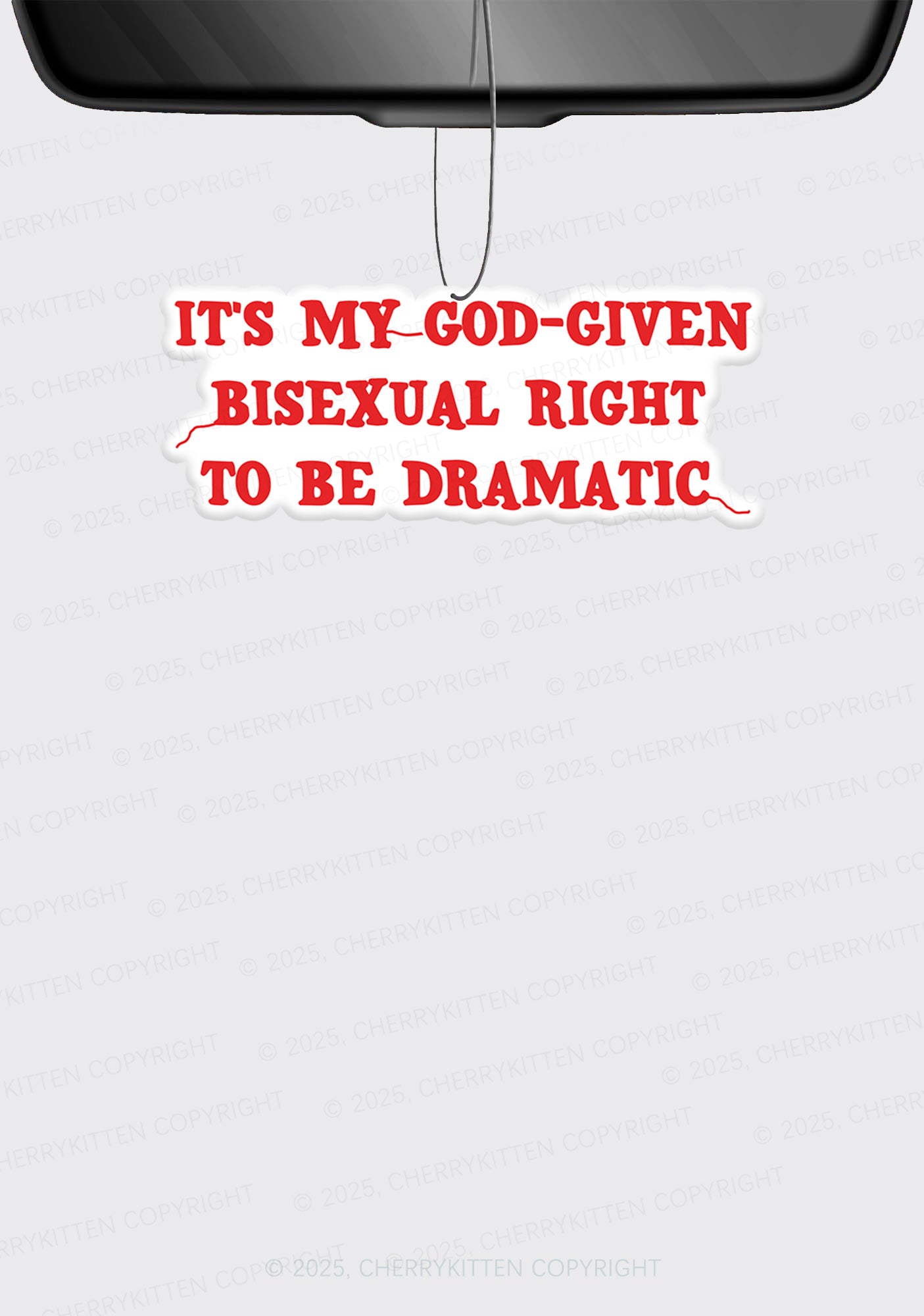 God-Given Bisexual Right Pride 1Pc Y2K Car Air Freshener Cherrykitten