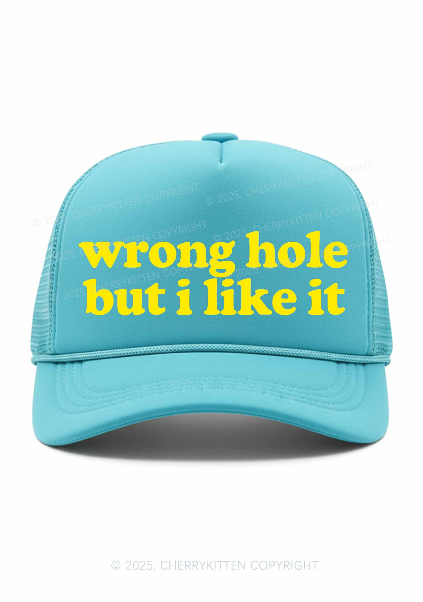 Wrong Hole Y2K Trucker Hat Cherrykitten