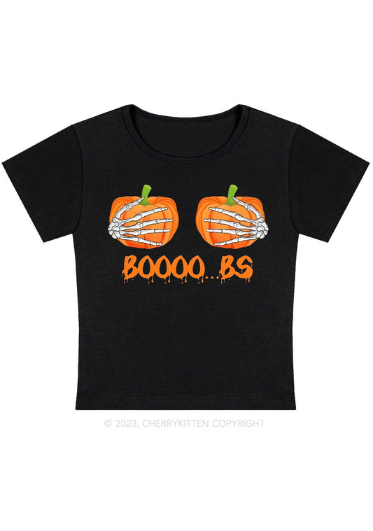 Pumpkin Boooobs Halloween Baby Tee Cherrykitten