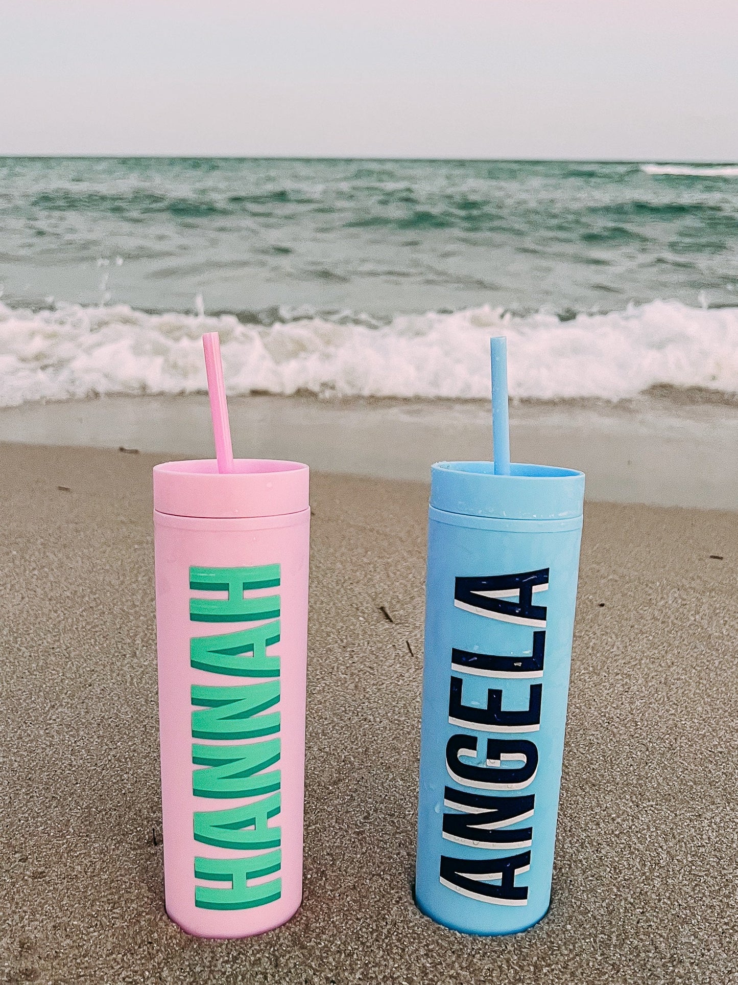 Custom Name Matte Skinny Tumbler