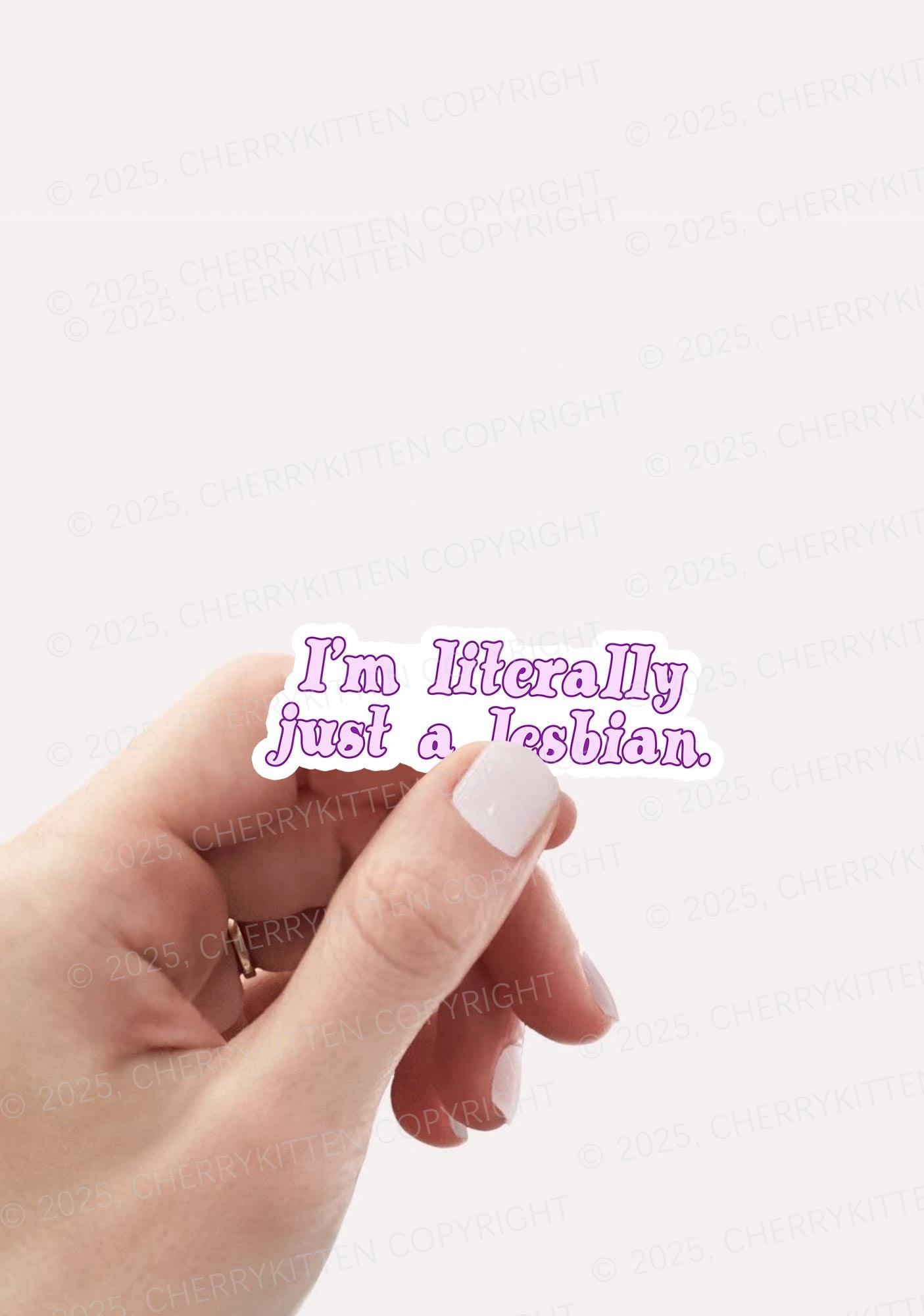 Just A Lesbian Pride 1Pc Y2K Sticker Cherrykitten
