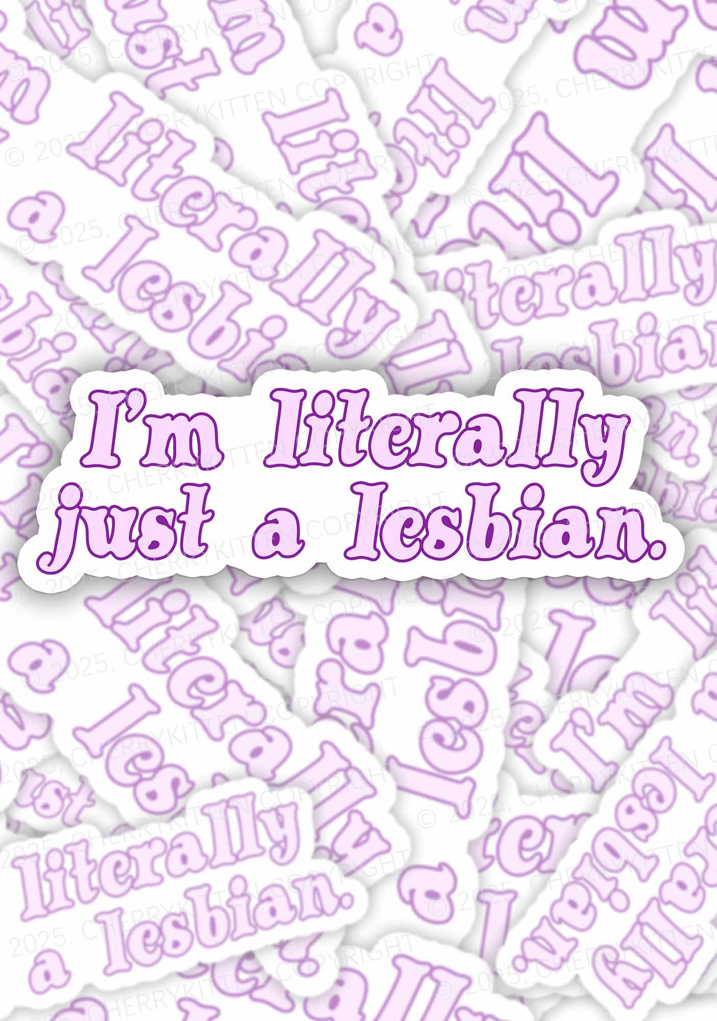 Just A Lesbian Pride 1Pc Y2K Sticker Cherrykitten