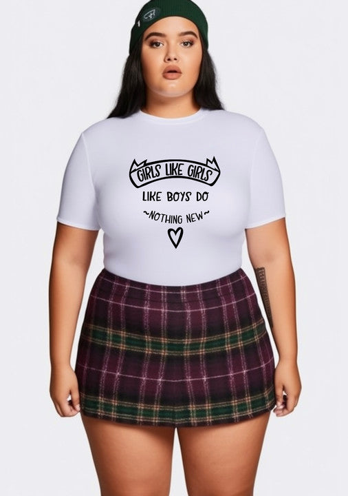 Curvy Girls Like Girls Like Boys Do Nothing New Baby Tee