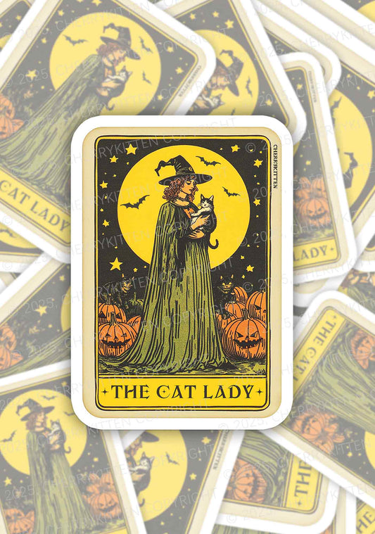 Halloween The Witch Cat Lady 1pc Y2K Sticker Cherrykitten