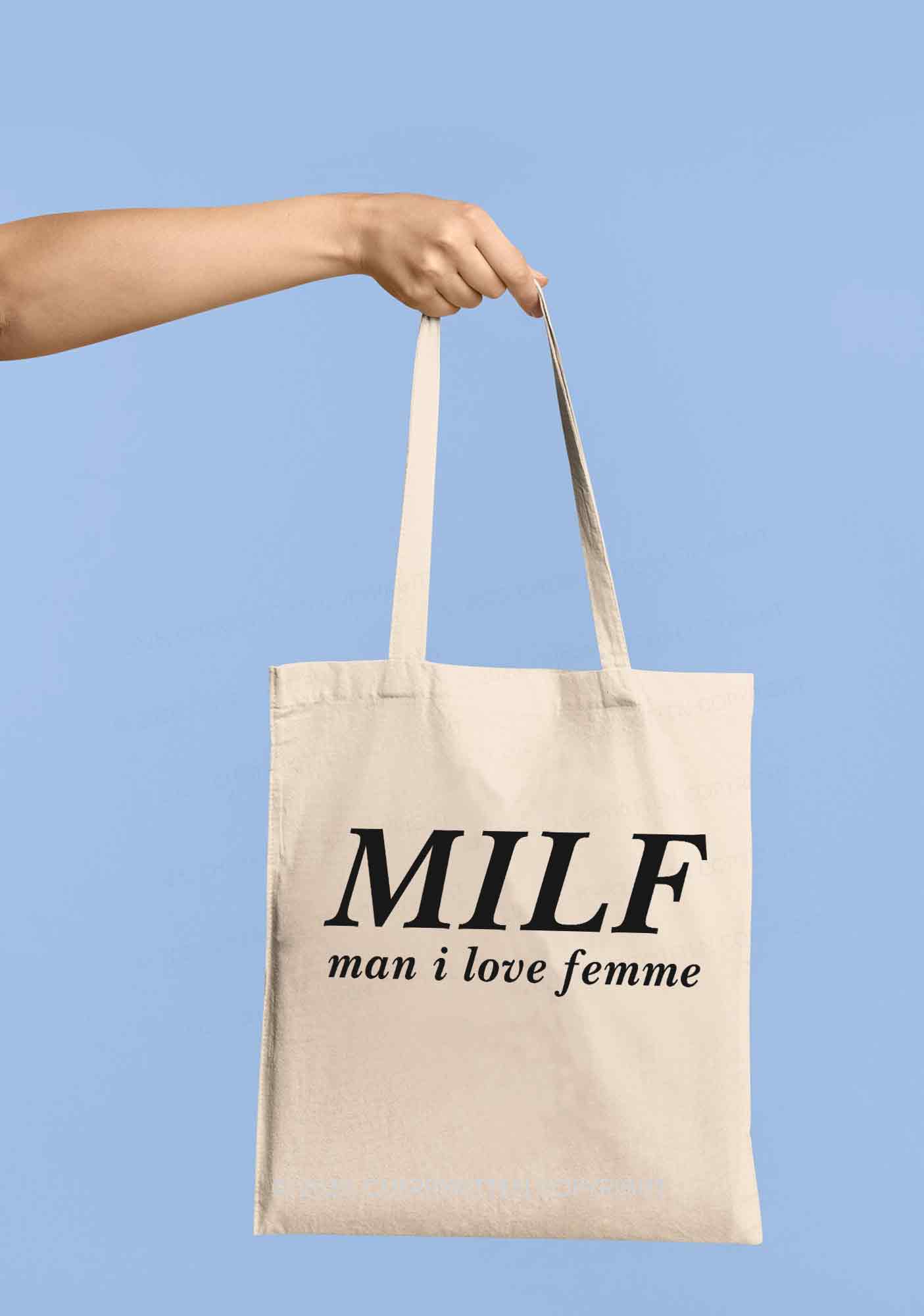 Man I Love Femme Pride Y2K Canvas Tote Bag Cherrykitten