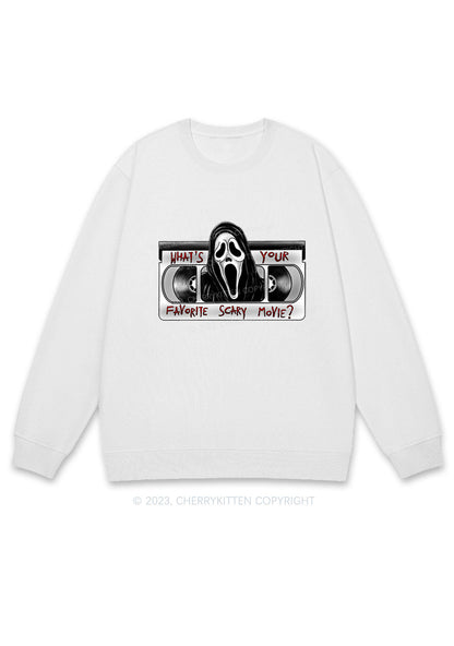 Ghost Video Tape Halloween Y2K Sweatshirt Cherrykitten