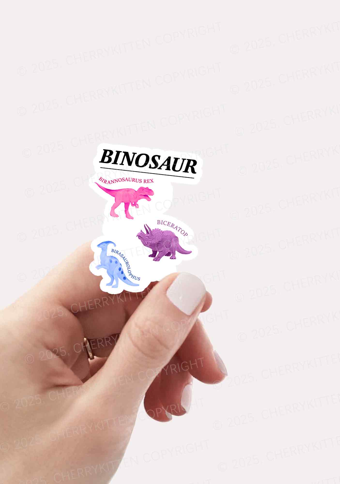 Binosaur Pride 1Pc Y2K Sticker Cherrykitten