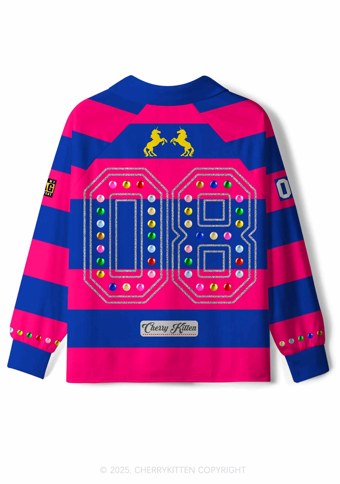 Pink Autism Y2K Sport Long Sleeve Jersey Shirts Cherrykitten