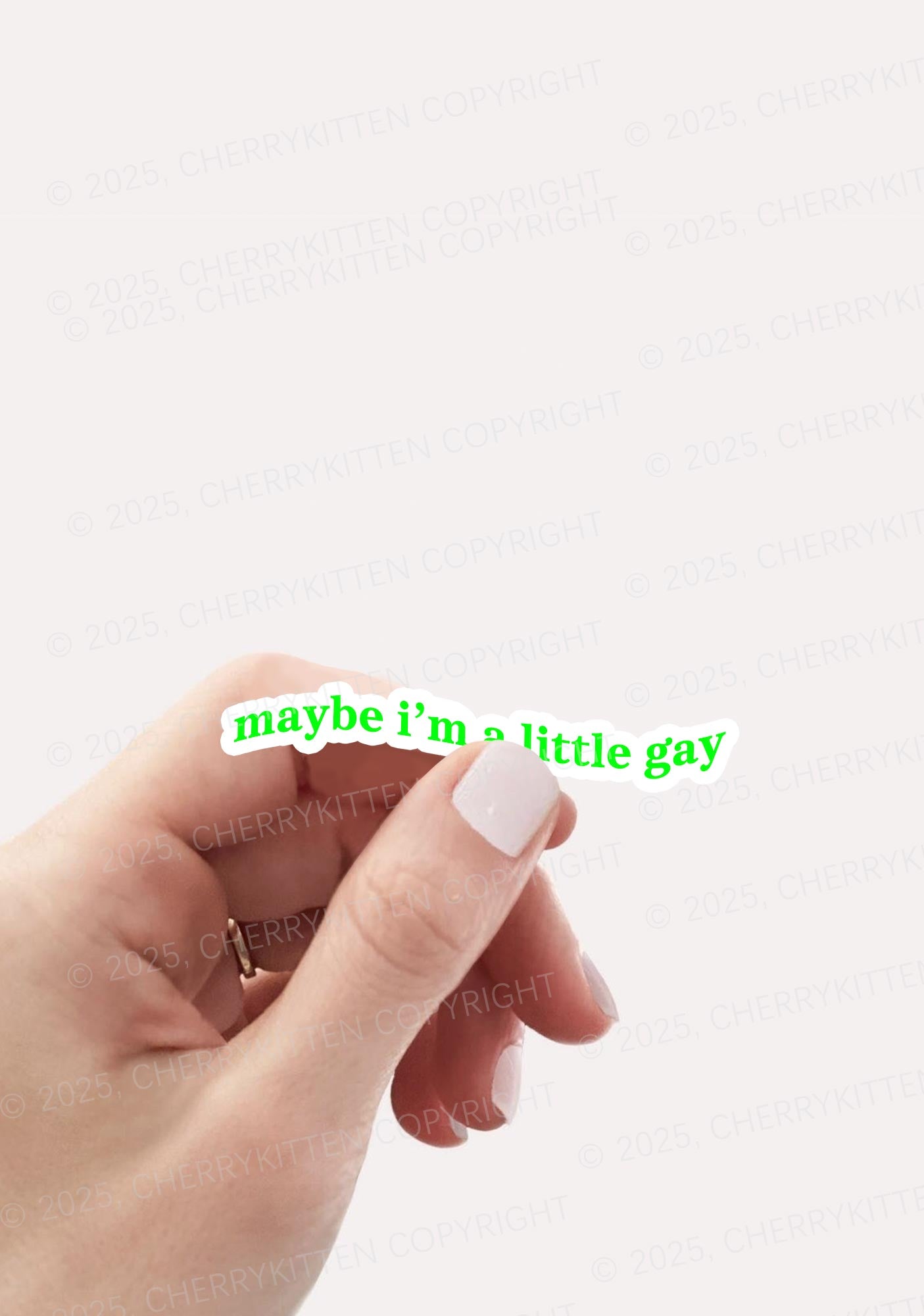 Maybe I'm A Little Gay Pride 1Pc Y2K Sticker Cherrykitten