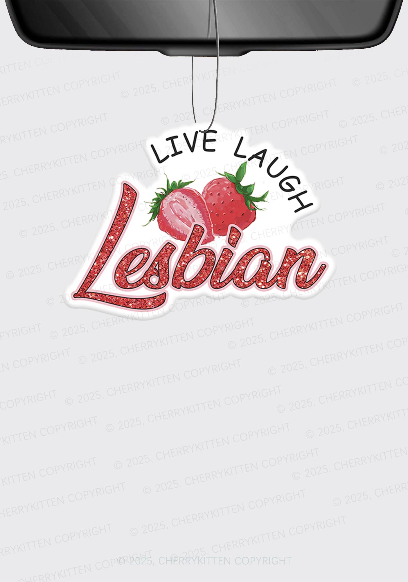 Live Laugh Lesbian Pride 1Pc Y2K Car Air Freshener Cherrykitten