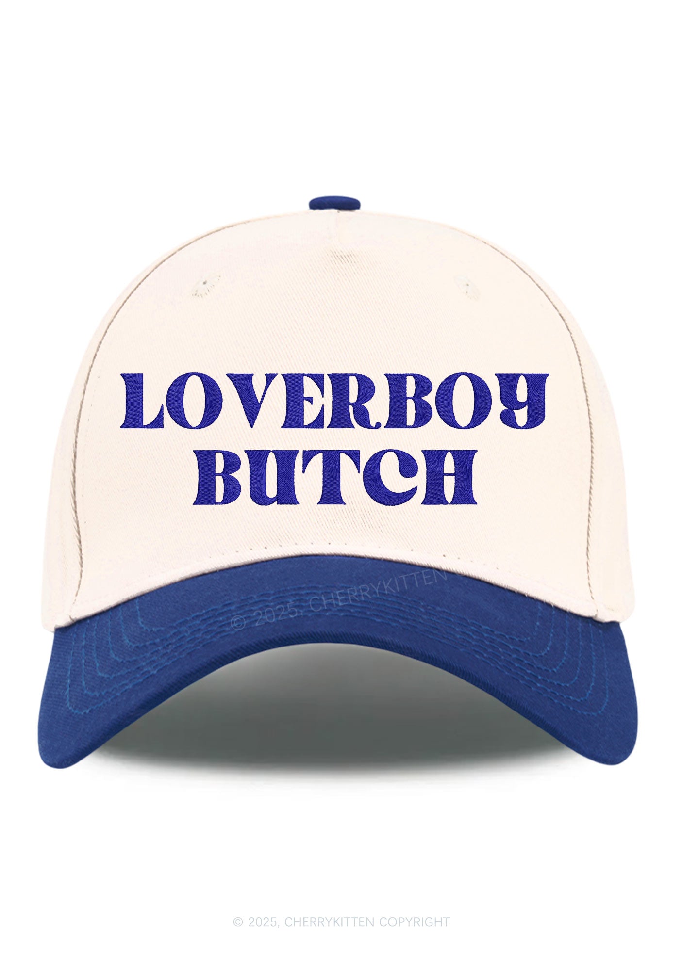 Embroidered Loverboy Butch Pride Y2K Color Block Baseball Cap Cherrykitten