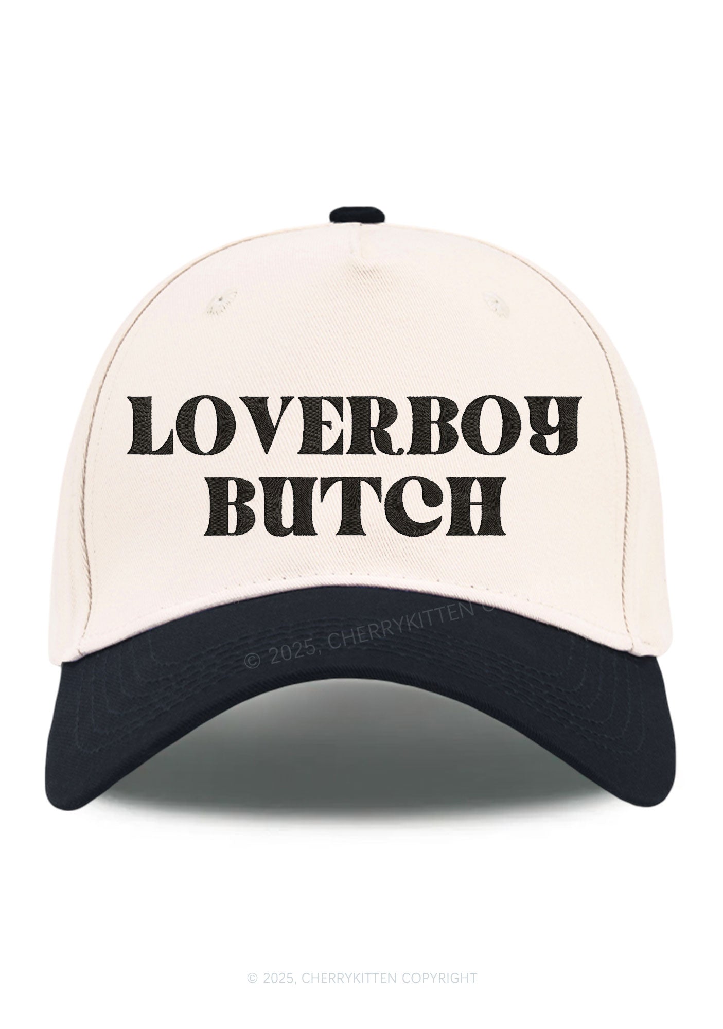 Embroidered Loverboy Butch Pride Y2K Color Block Baseball Cap Cherrykitten