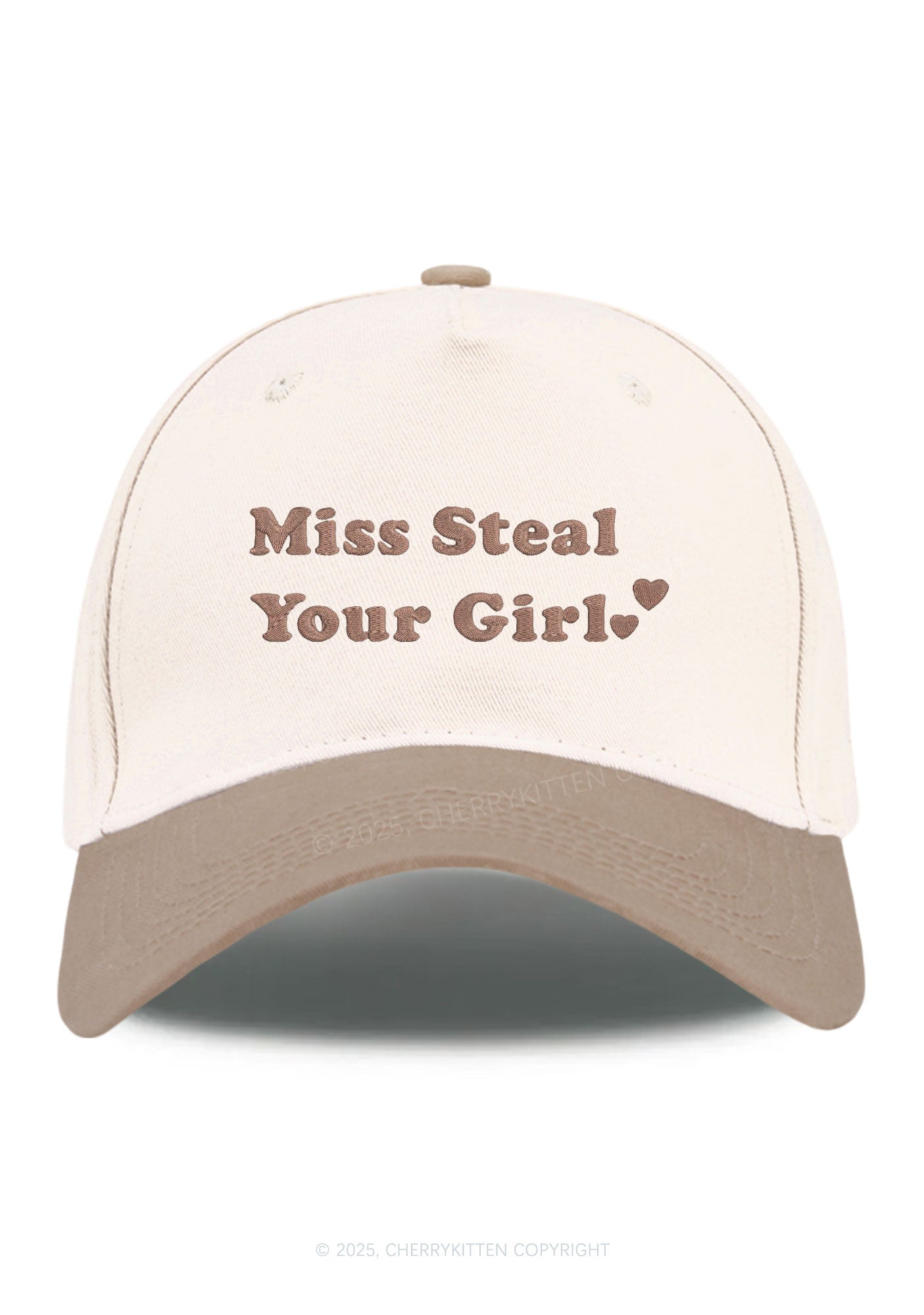 Embroidered Miss Steal Your Girl Pride Y2K Color Block Baseball Cap Cherrykitten