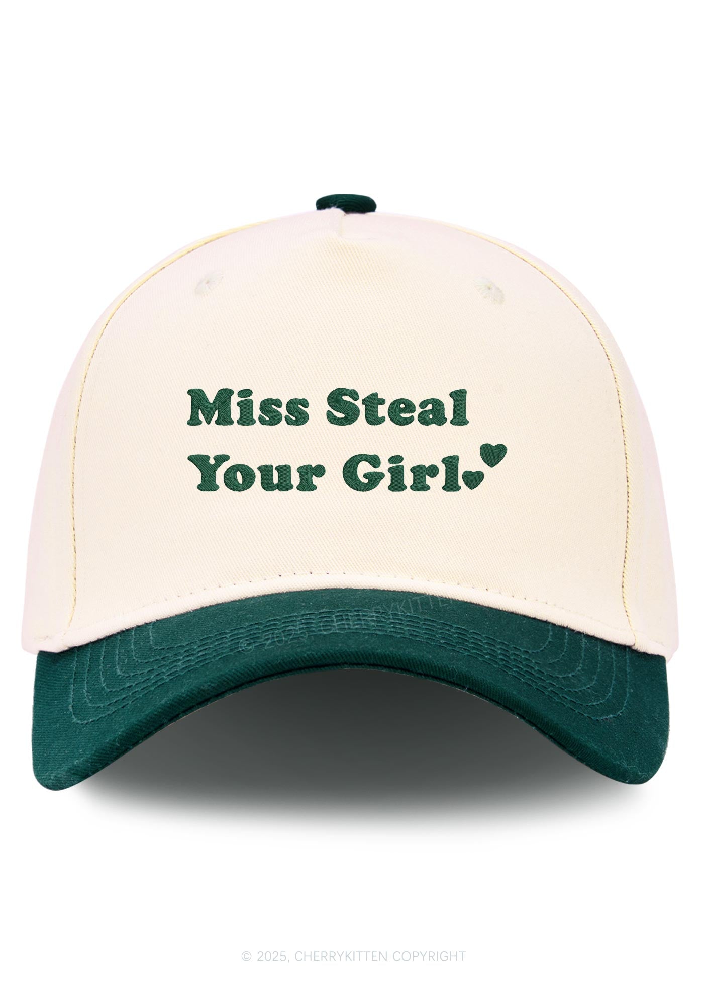 Embroidered Miss Steal Your Girl Pride Y2K Color Block Baseball Cap Cherrykitten