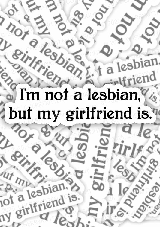 My Girlfriend Is Lesbian Pride 1Pc Y2K Sticker Cherrykitten