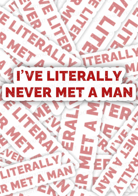 Never Met A Man Pride 1Pc Y2K Sticker Cherrykitten